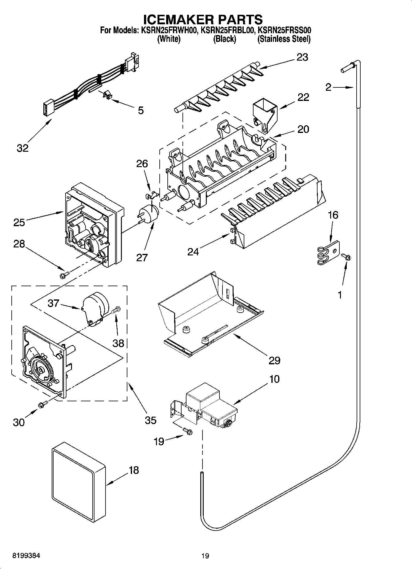 12 - ICEMAKER PARTS, OPTIONAL PARTS