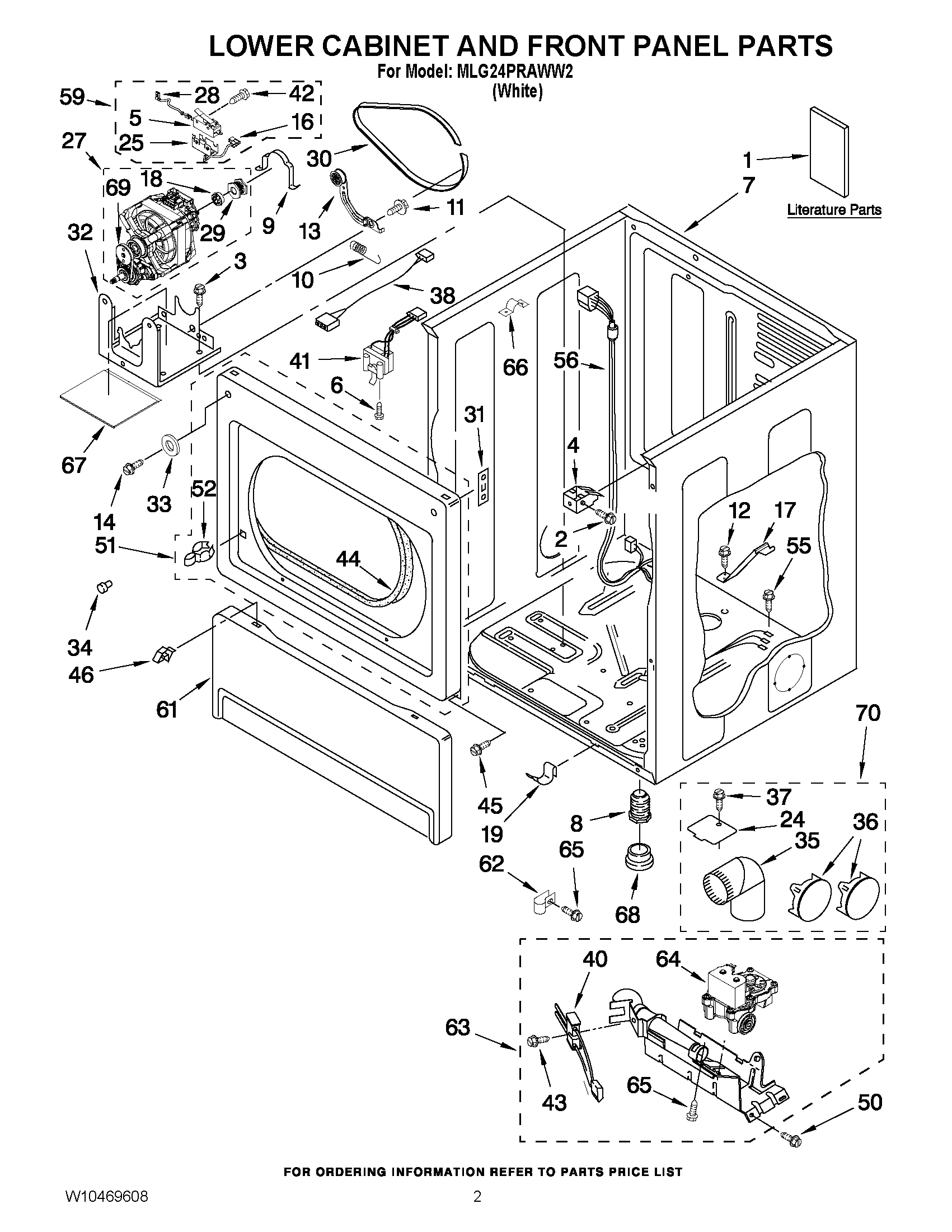 01 - LOWER CABINET AND FRONT PANEL PARTS