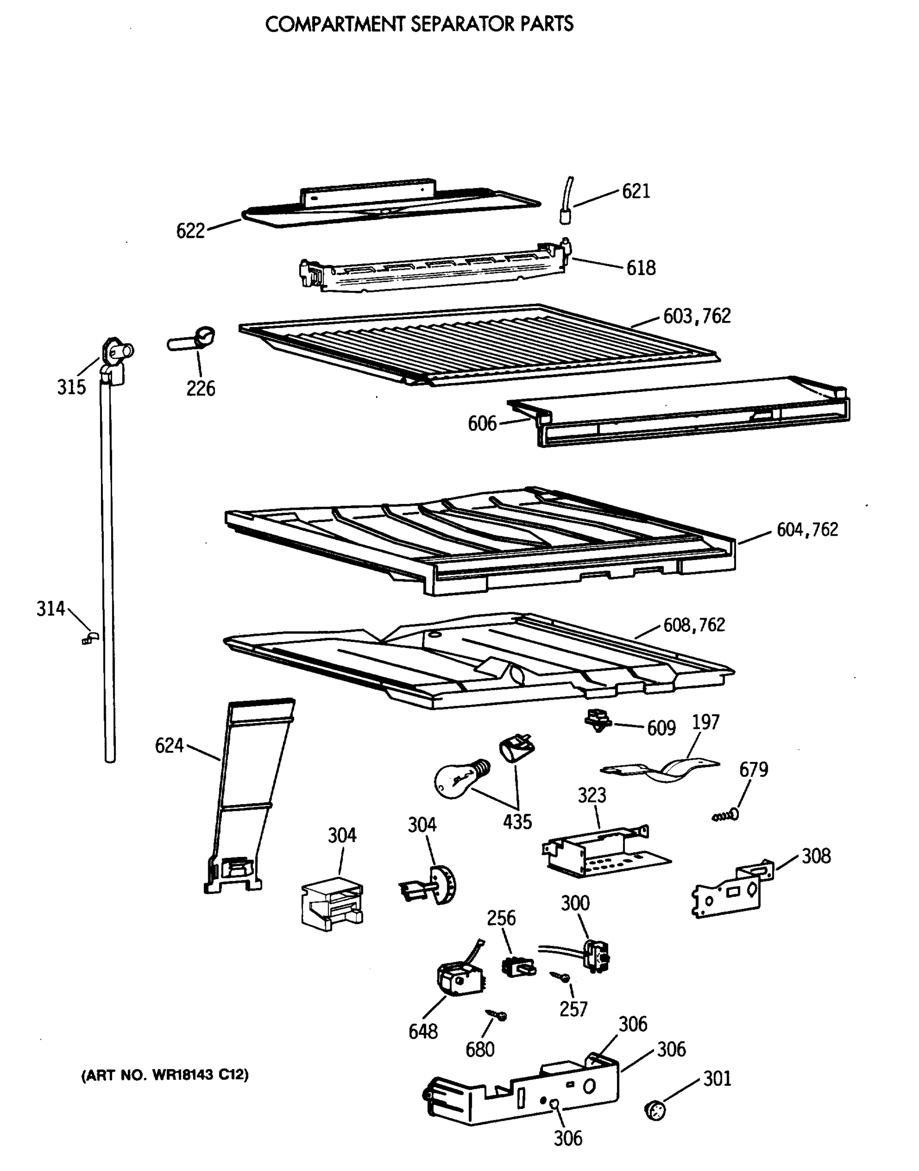 COMPARTMENT SEPARATOR PARTS