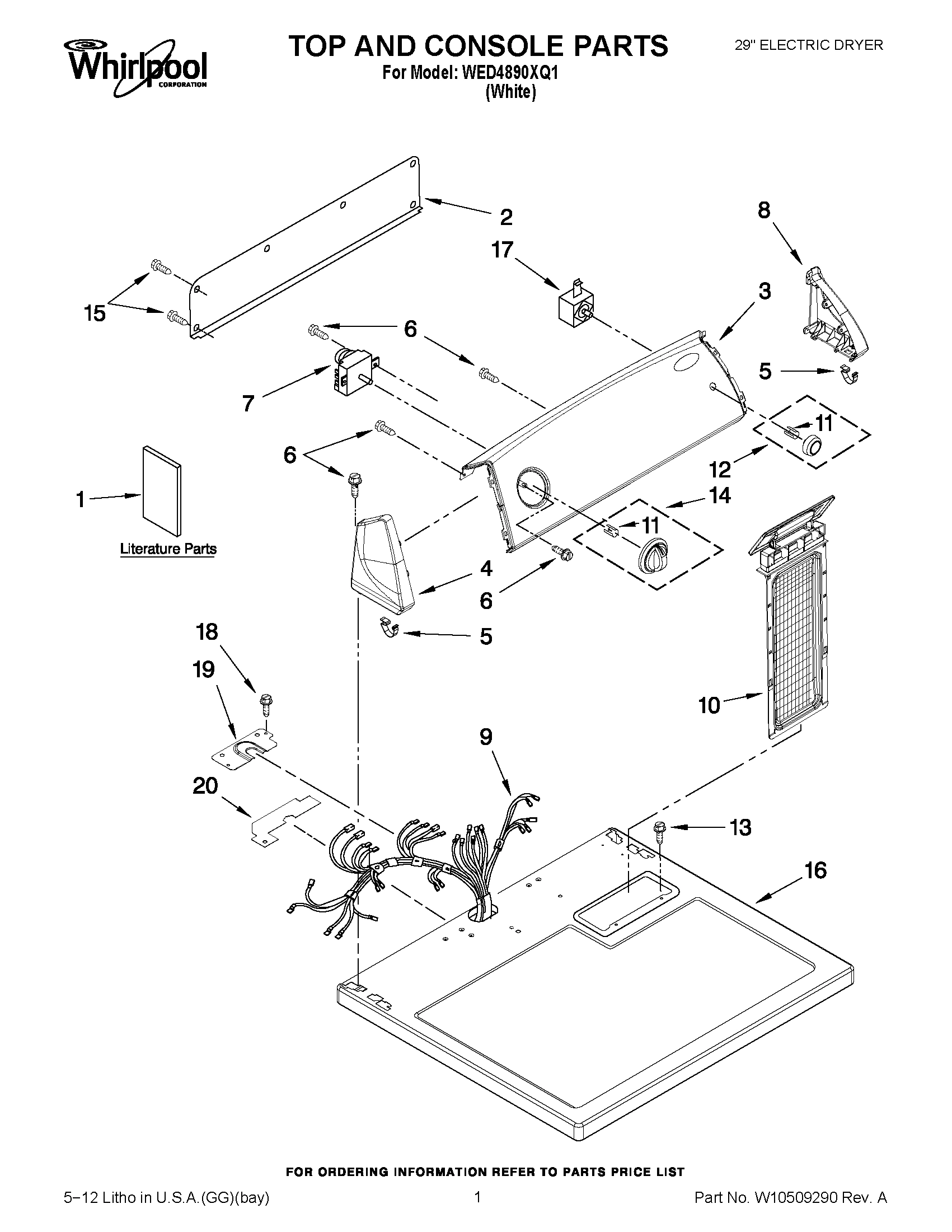 01 - TOP AND CONSOLE PARTS