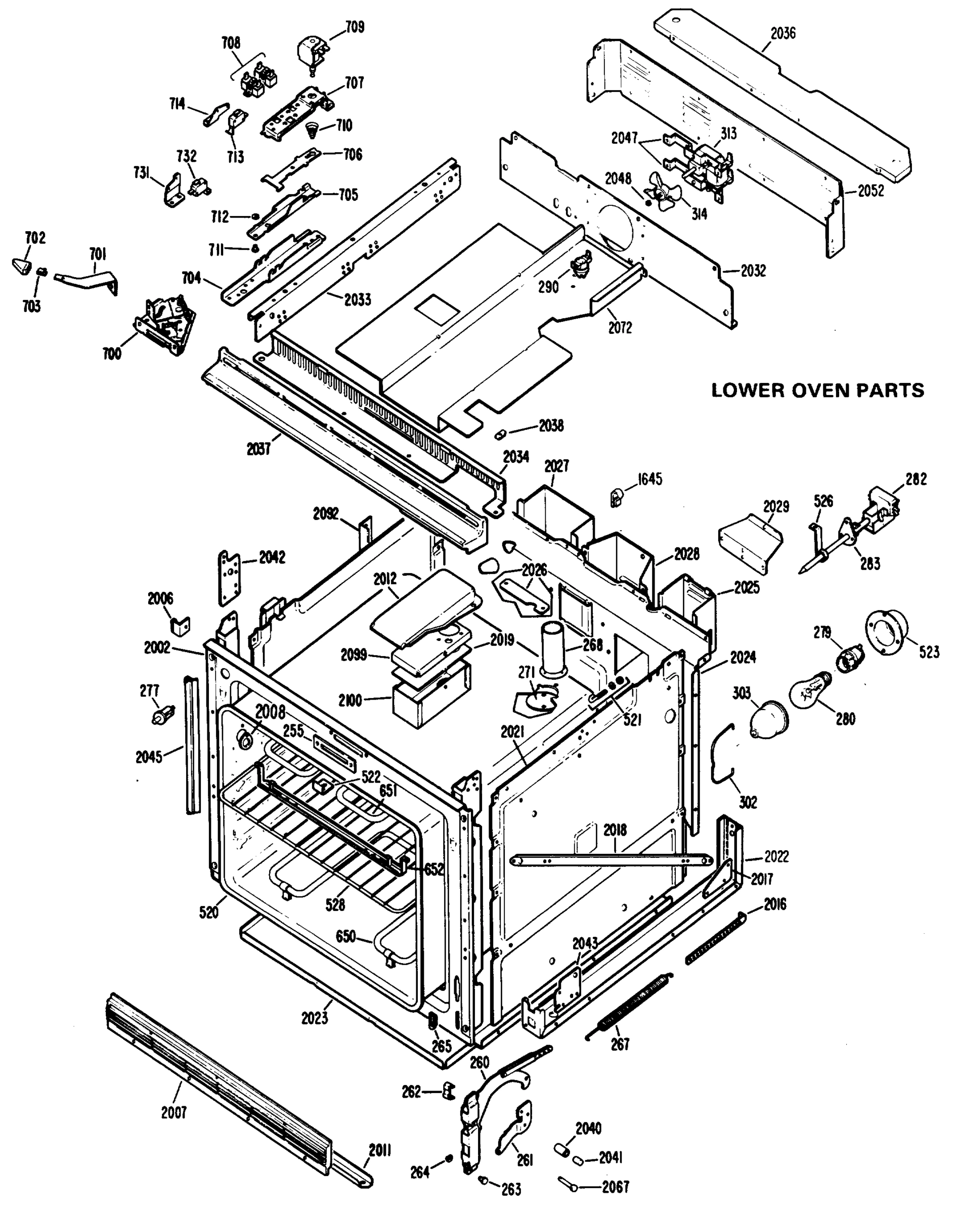 LOWER OVEN PARTS
