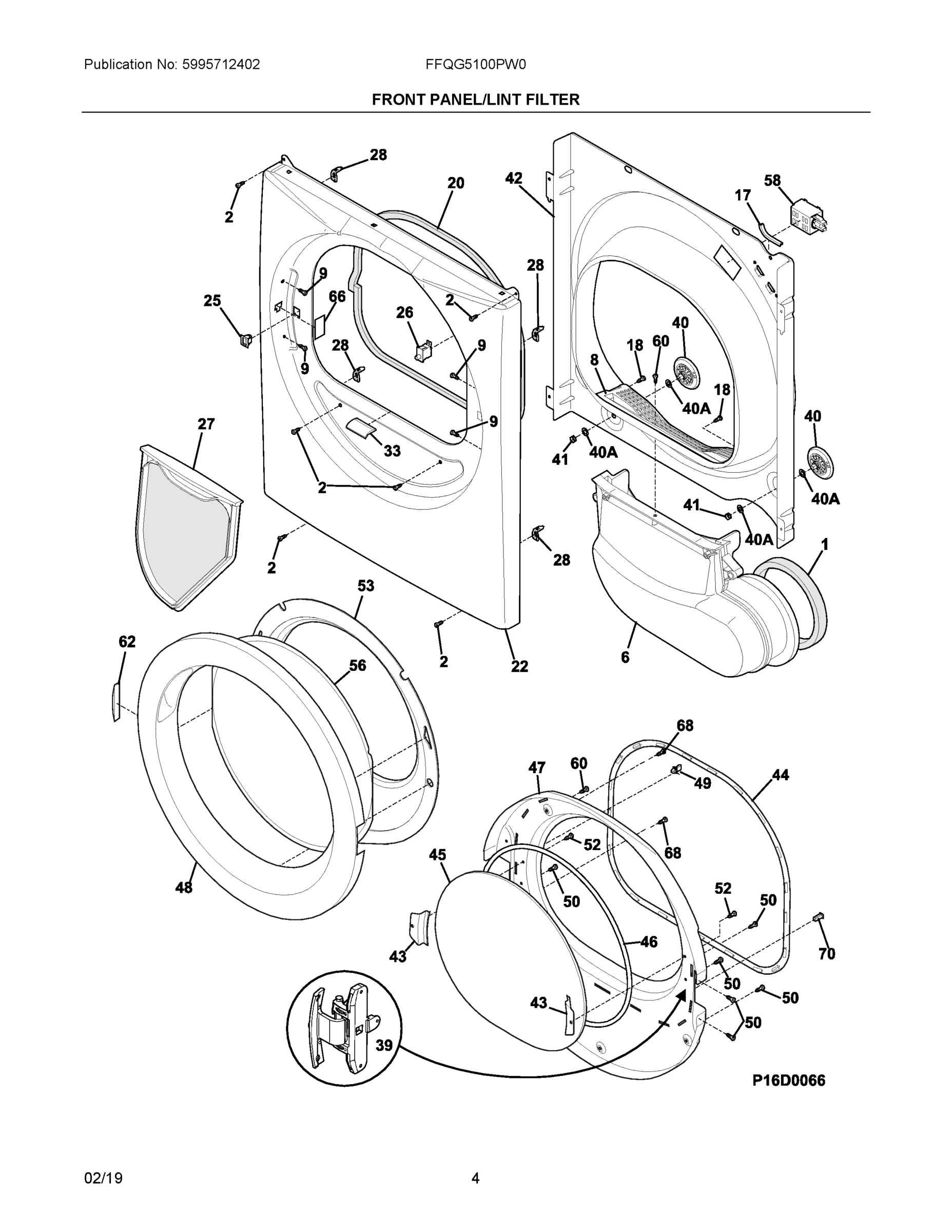 03 - FRONT PANEL/LINT FILTER