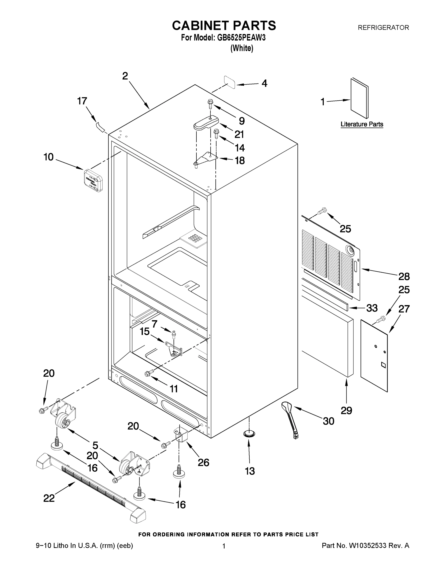 01 - CABINET PARTS