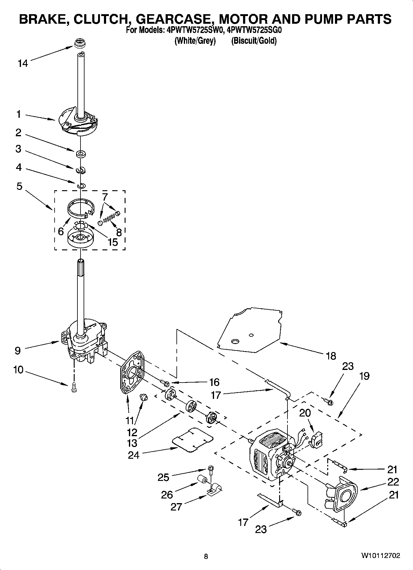 05 - BRAKE, CLUTCH, GEARCASE, MOTOR AND PUMP PARTS