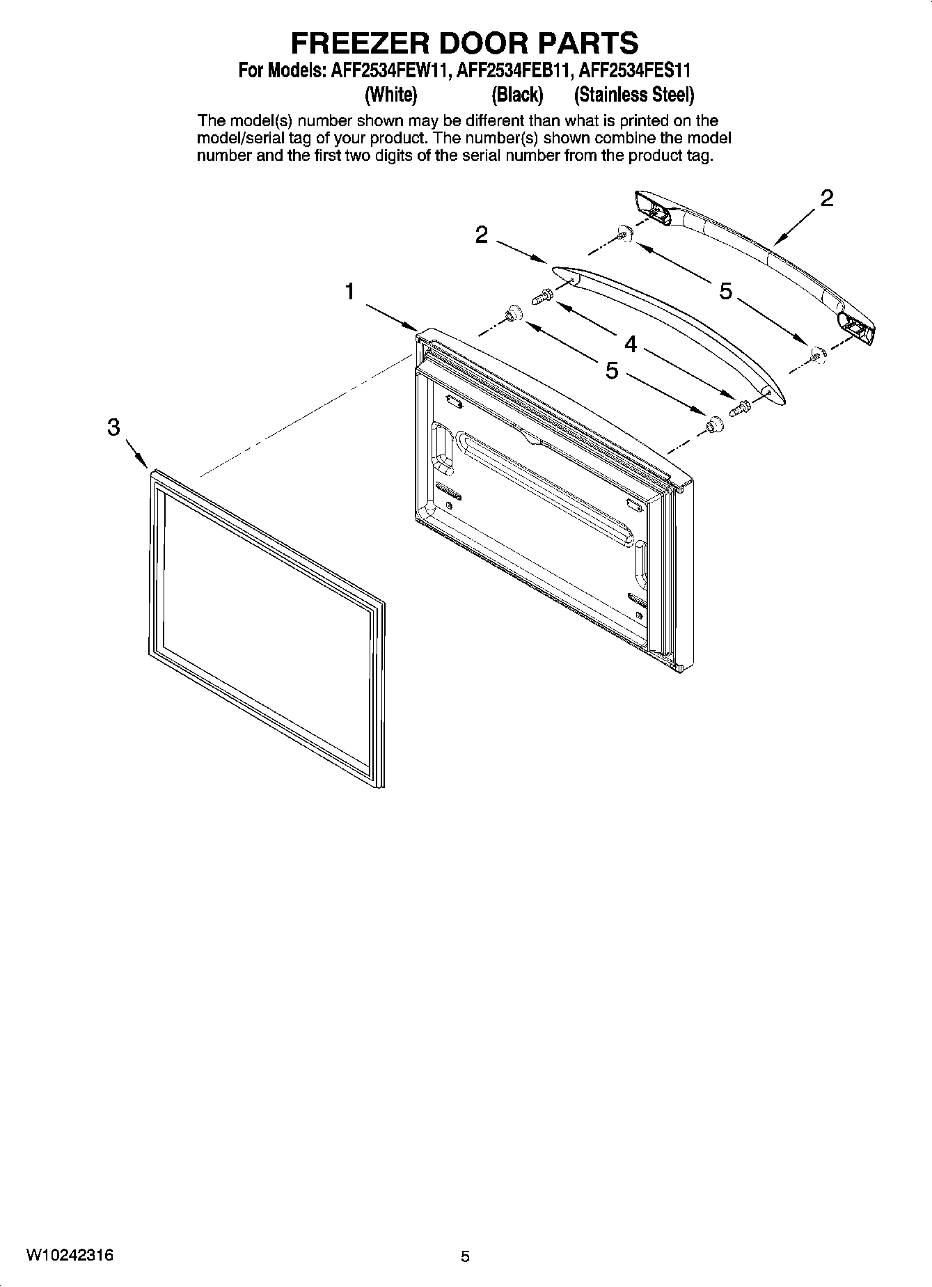 03 - FREEZER DOOR PARTS
