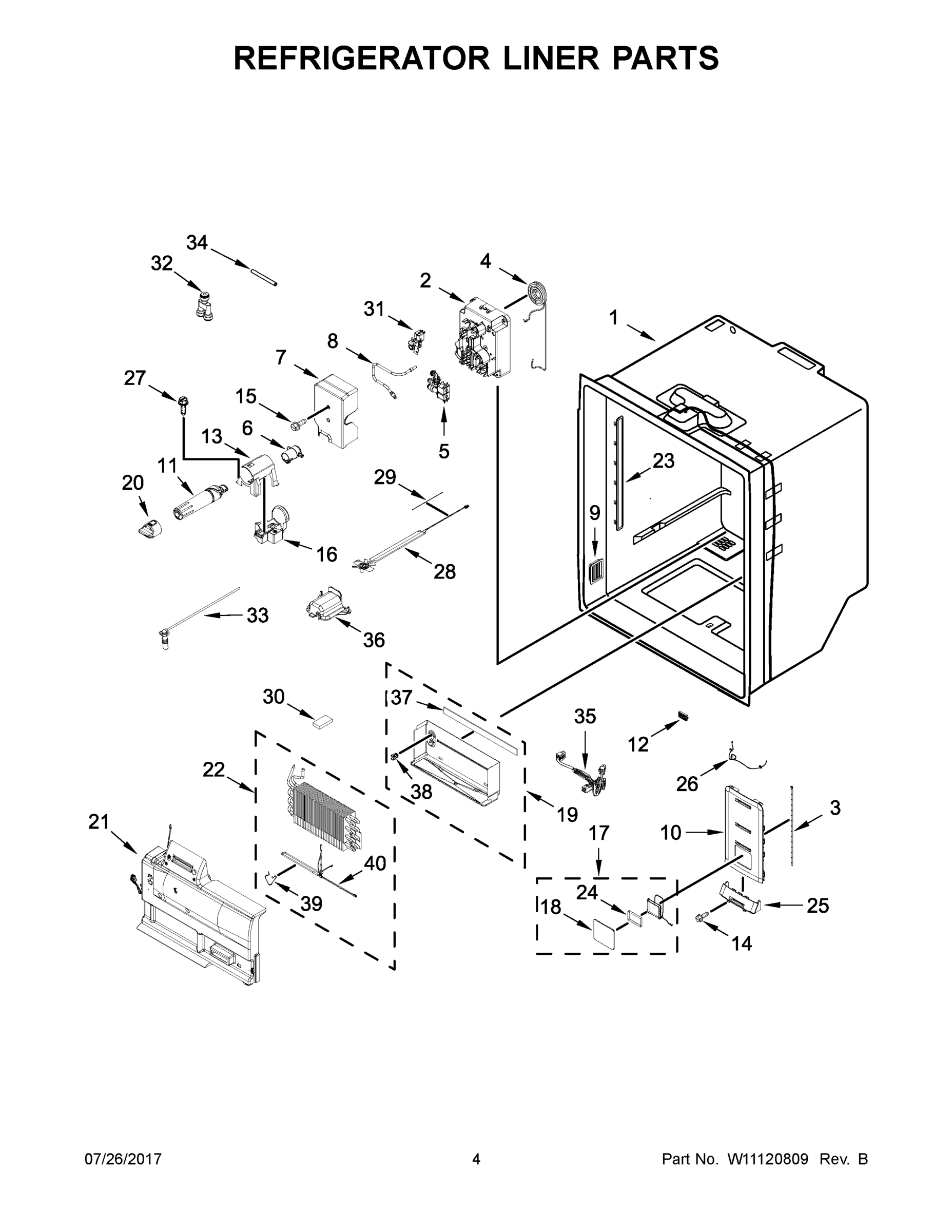03 - REFRIGERATOR LINER PARTS