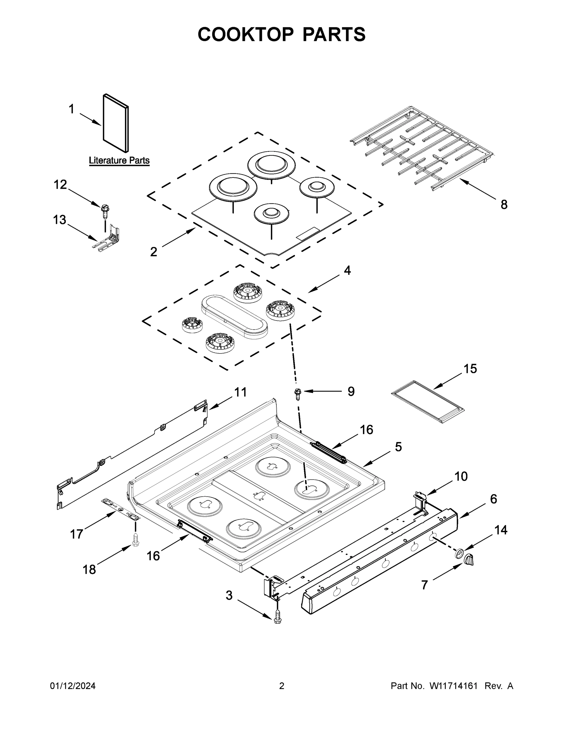 02 - COOKTOP PARTS