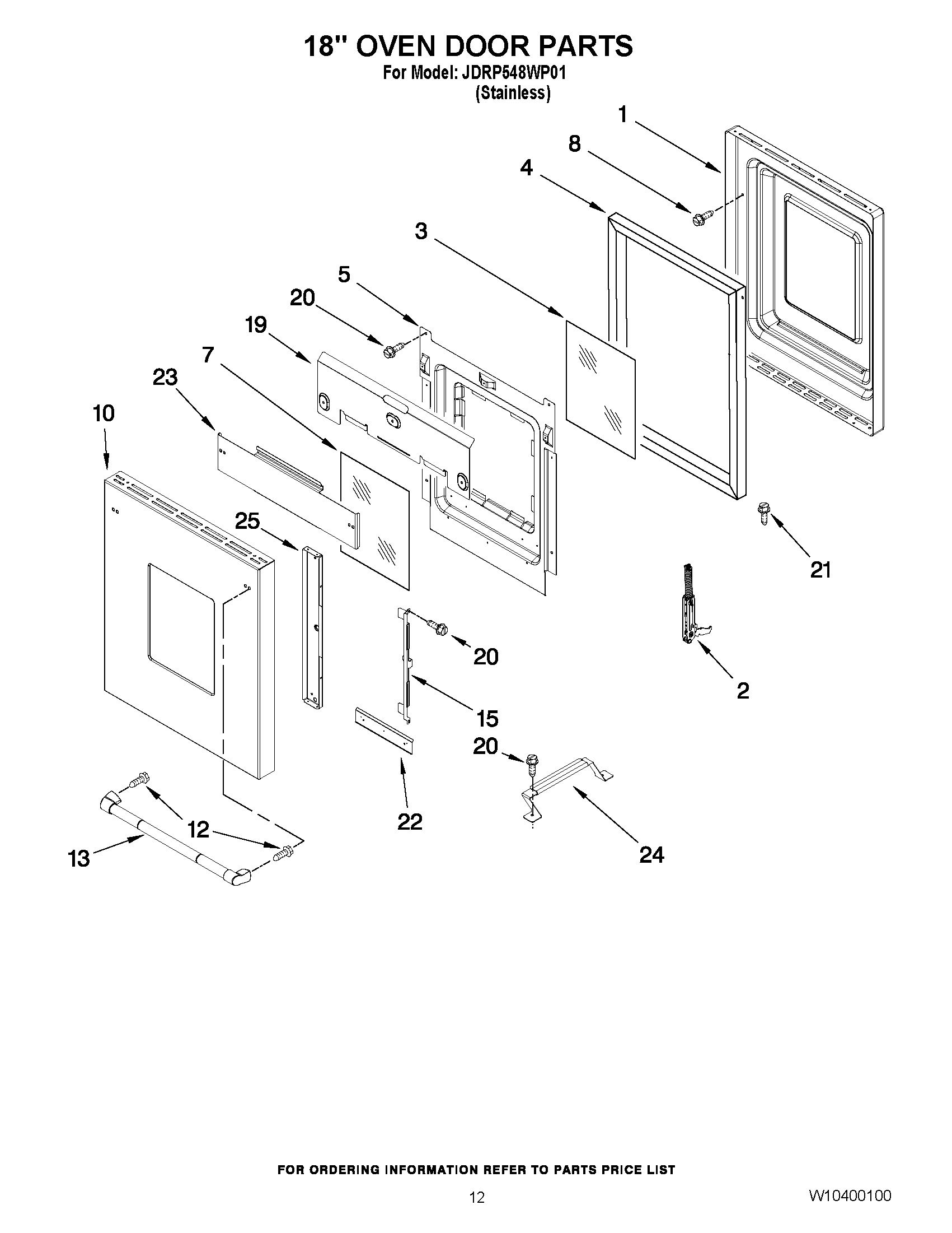 08 - 18`` OVEN DOOR PARTS
