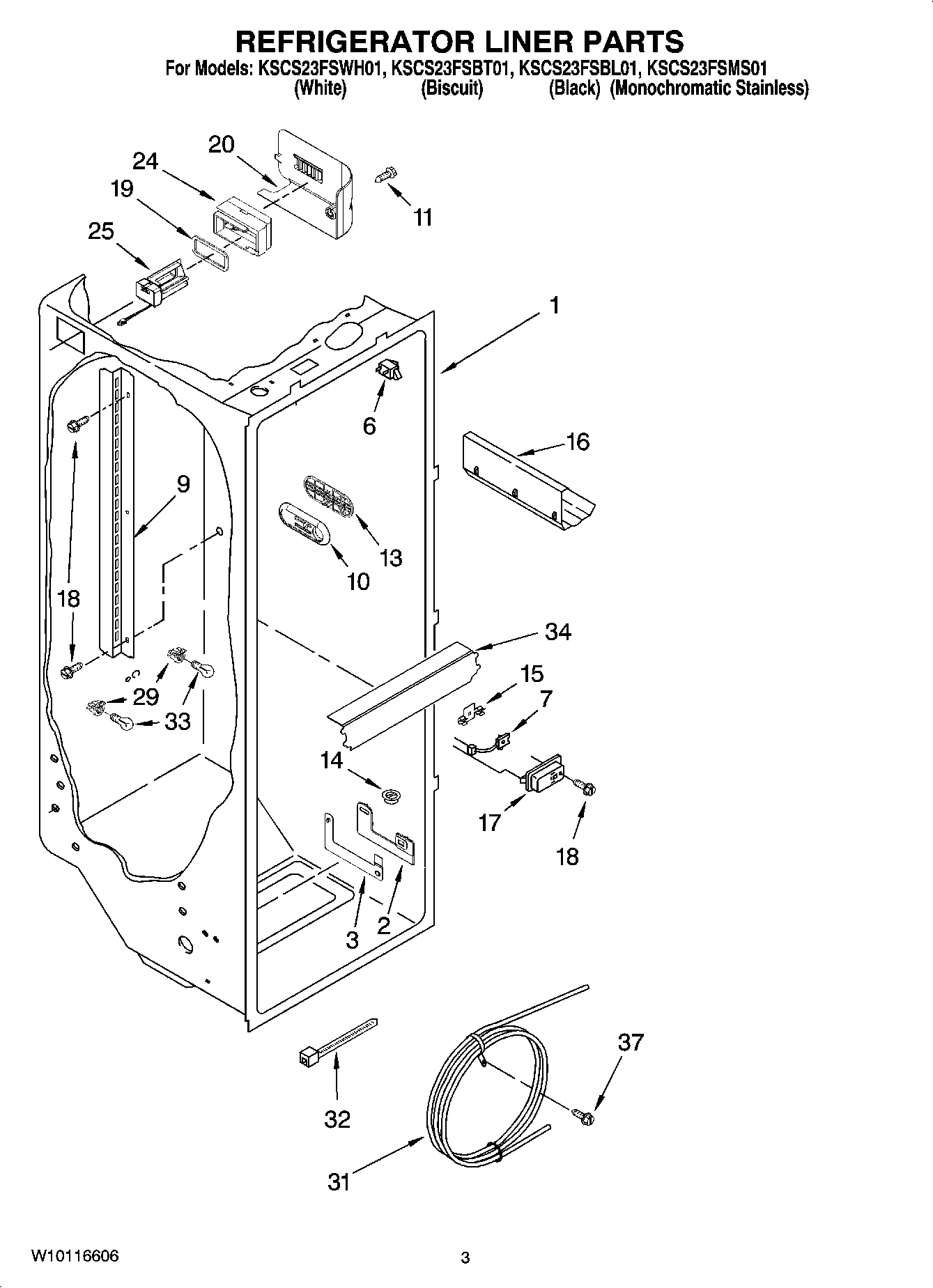 02 - REFRIGERATOR LINER PARTS