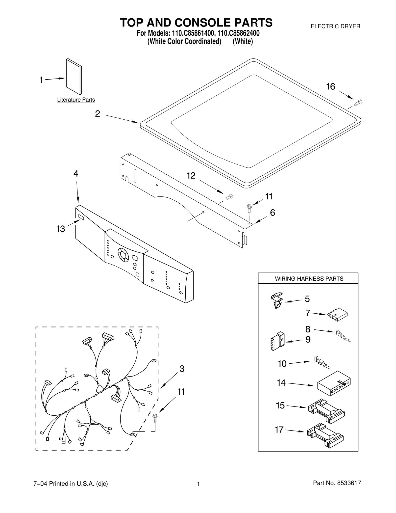 TOP AND CONSOLE PARTS