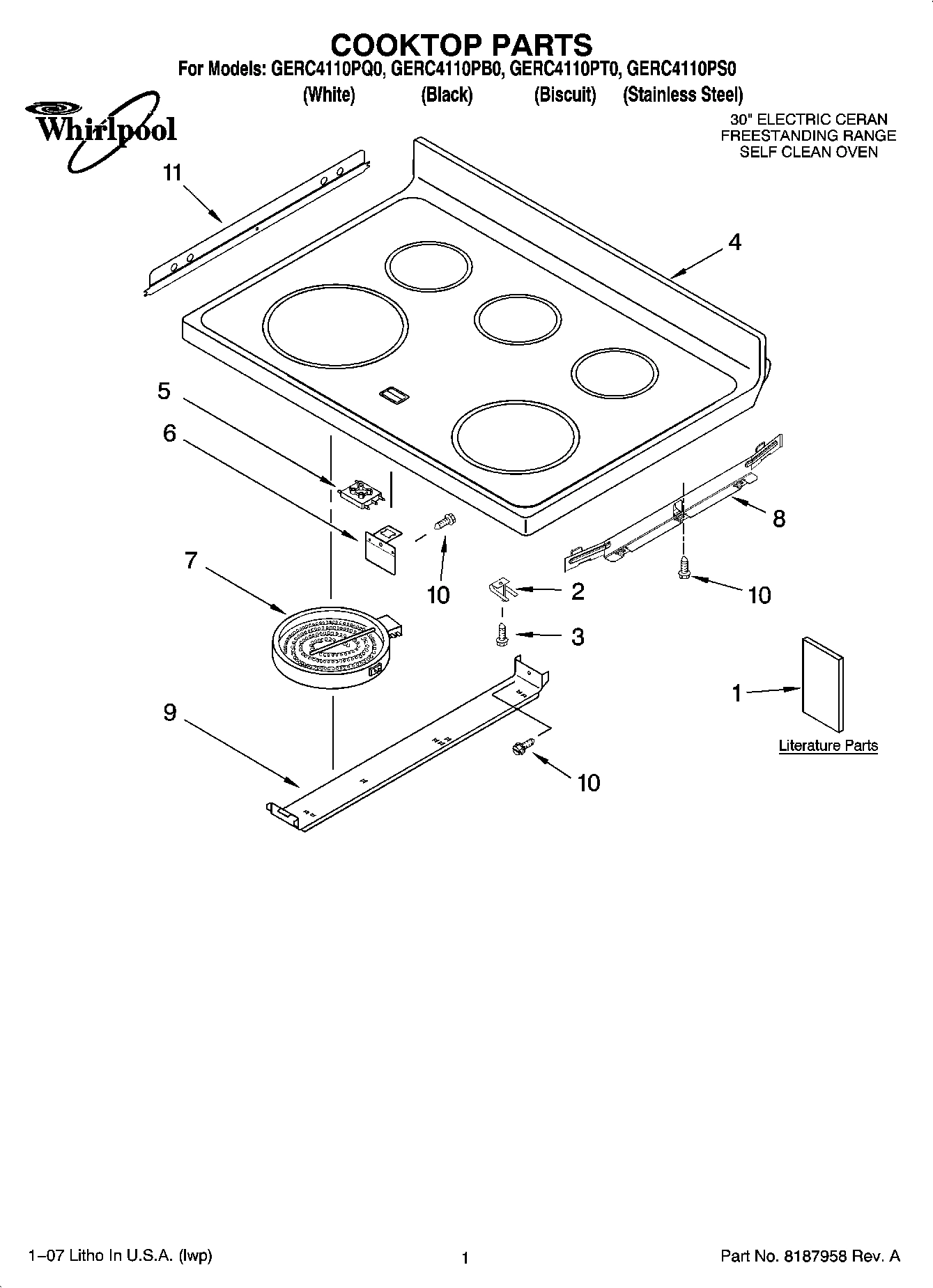 01 - COOKTOP PARTS