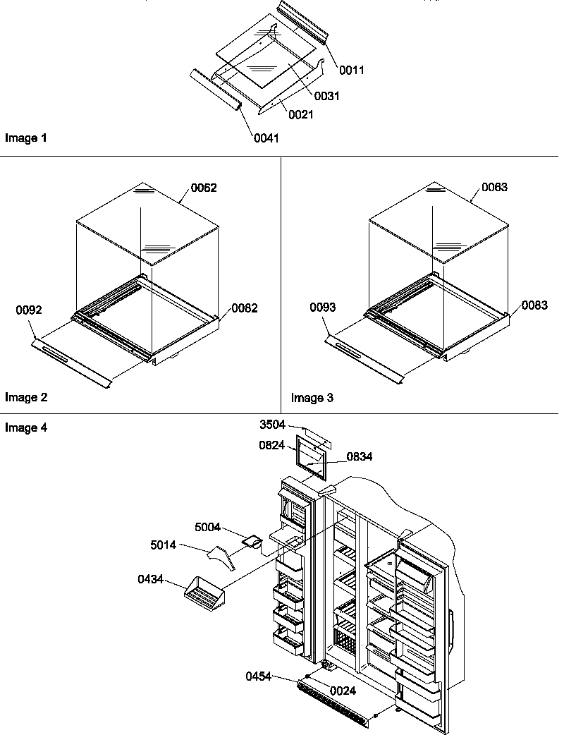 12 - SHELF, CRISPER ASSEMBLIES & TOE GRILLE