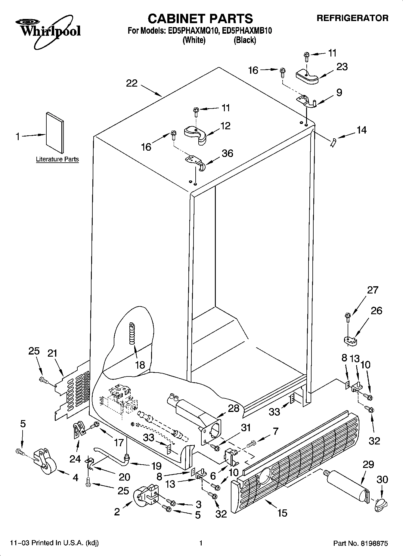 01 - CABINET PARTS