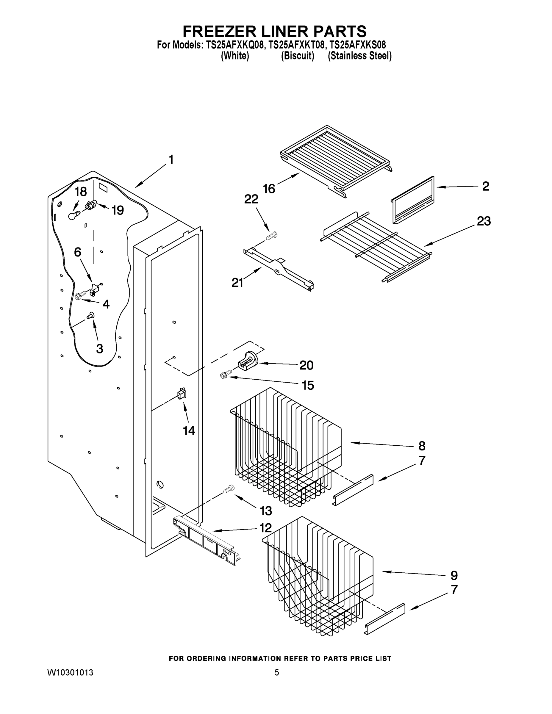04 - FREEZER LINER PARTS