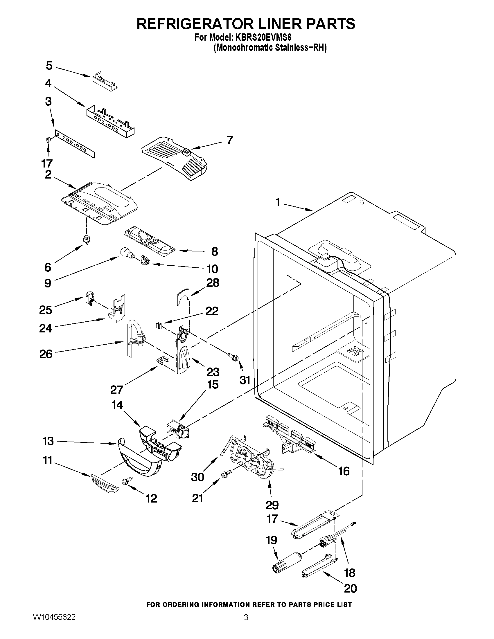 02 - REFRIGERATOR LINER PARTS