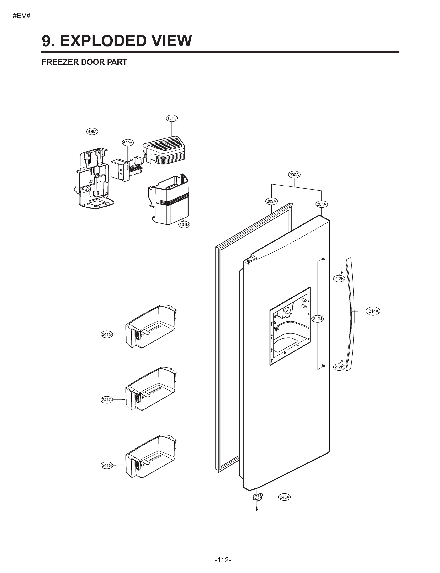 FREEZER DOOR PART
