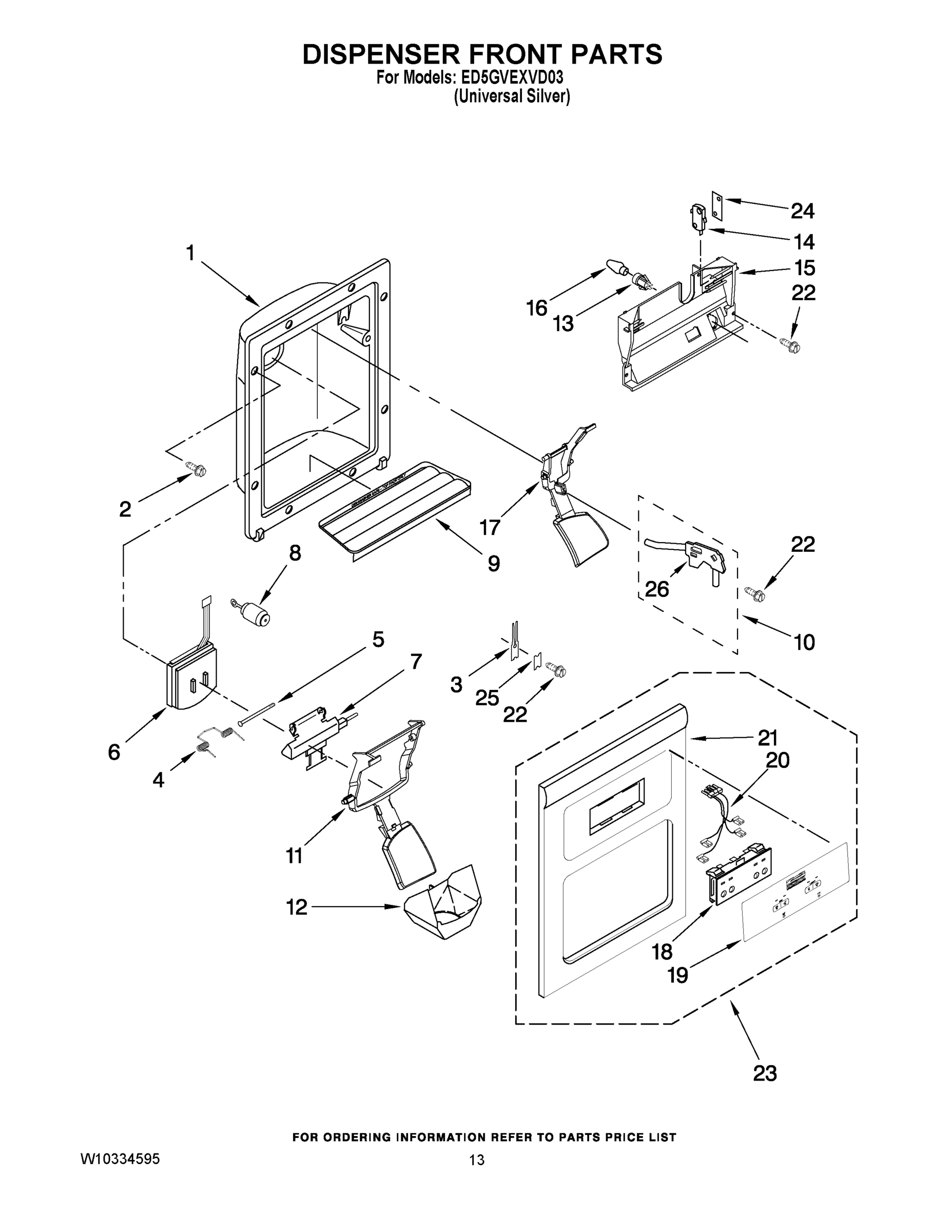 08 - DISPENSER FRONT PARTS