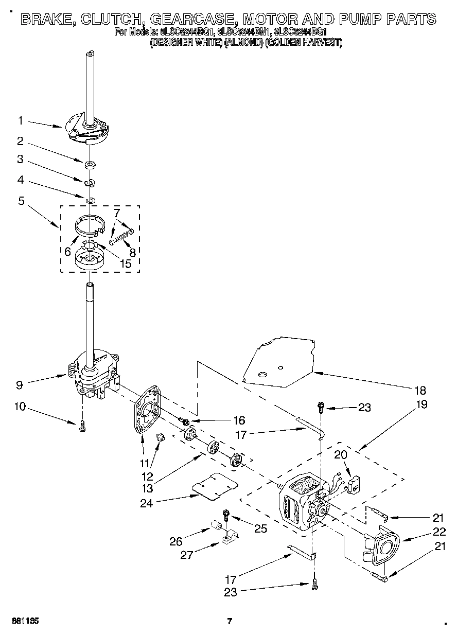 05 - BRAKE, CLUTCH, GEARCASE, MOTOR & PUMP