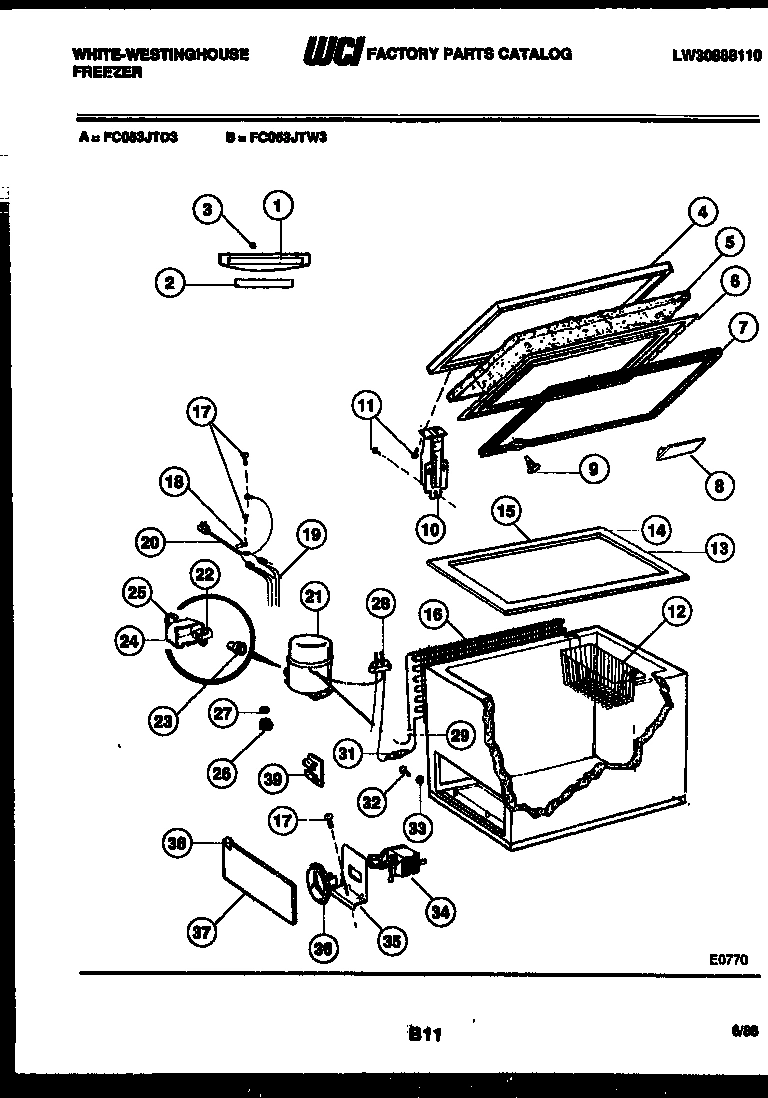 02 - CHEST FREEZER PARTS