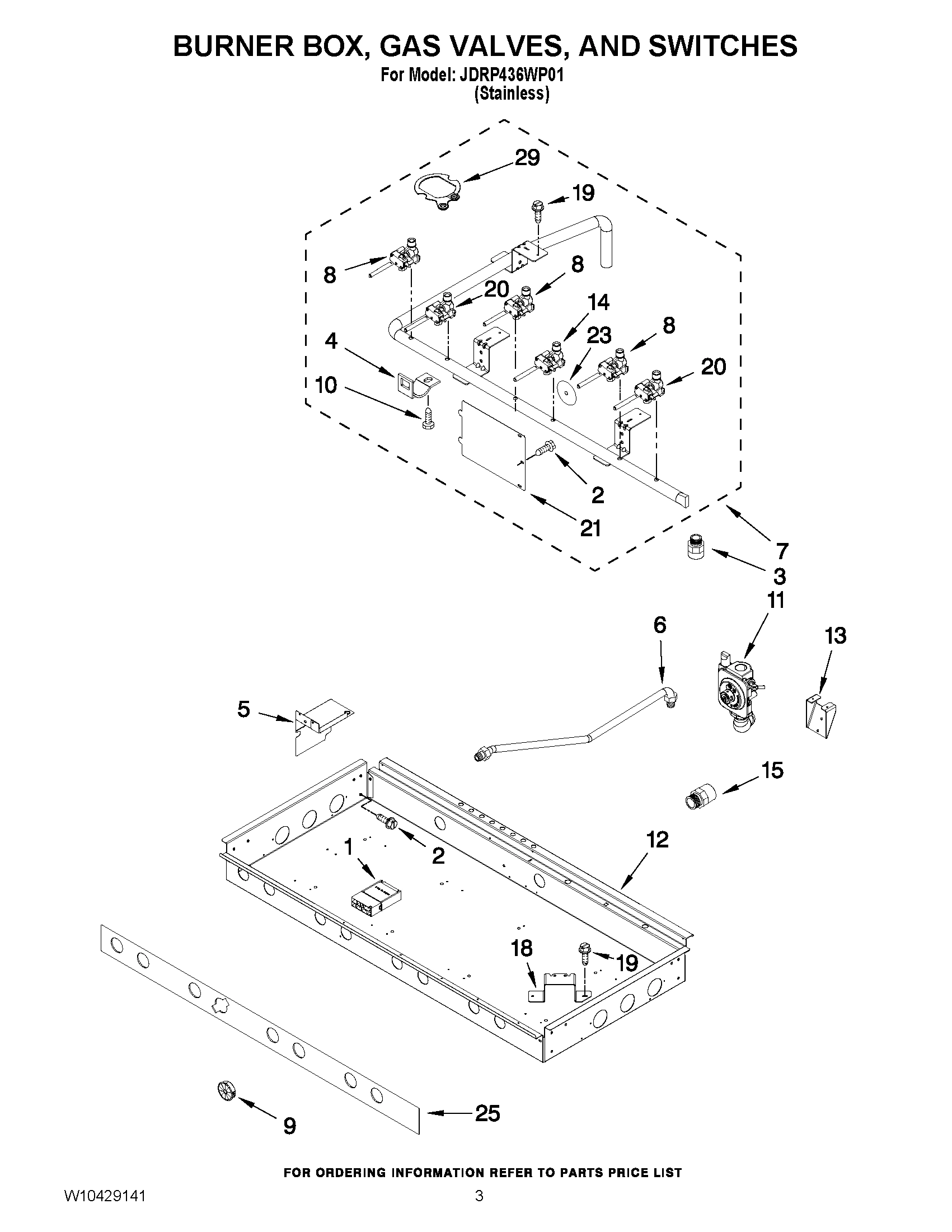 02 - BURNER BOX, GAS VALVES, AND SWITCHES