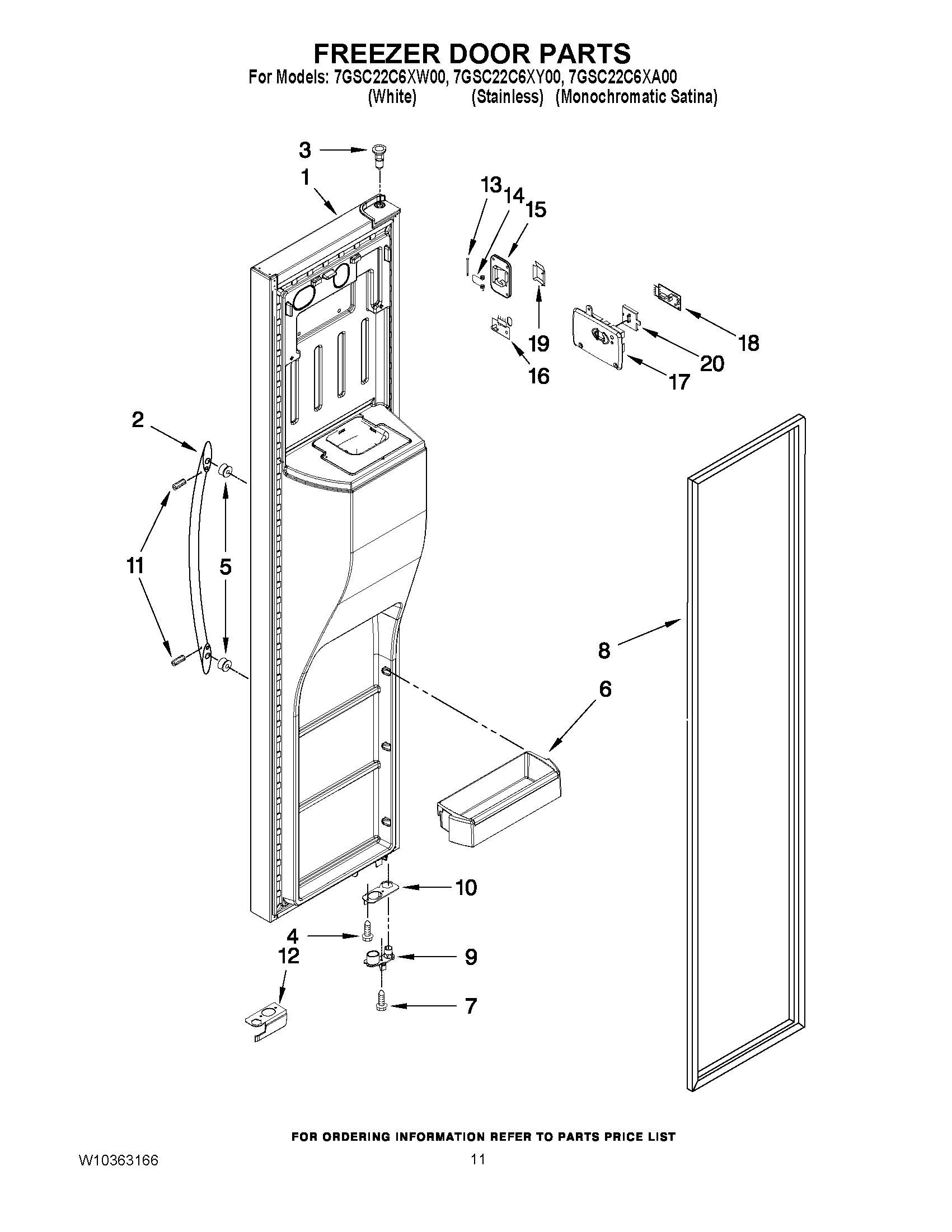 07 - FREEZER DOOR PARTS