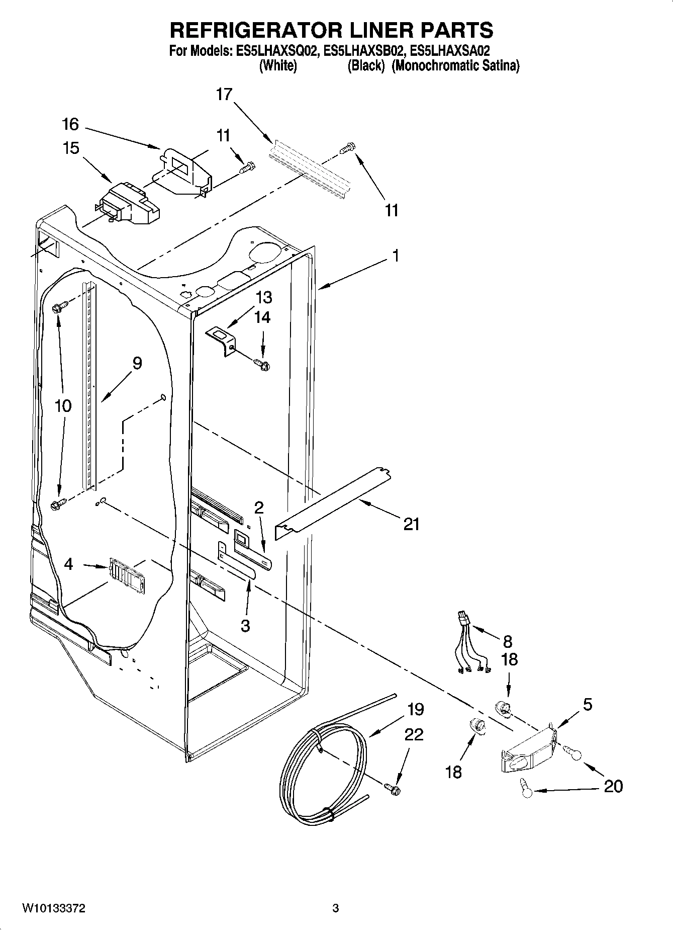 02 - REFRIGERATOR LINER PARTS