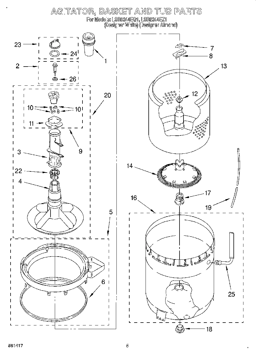 03 - AGITATOR, BASKET & TUB