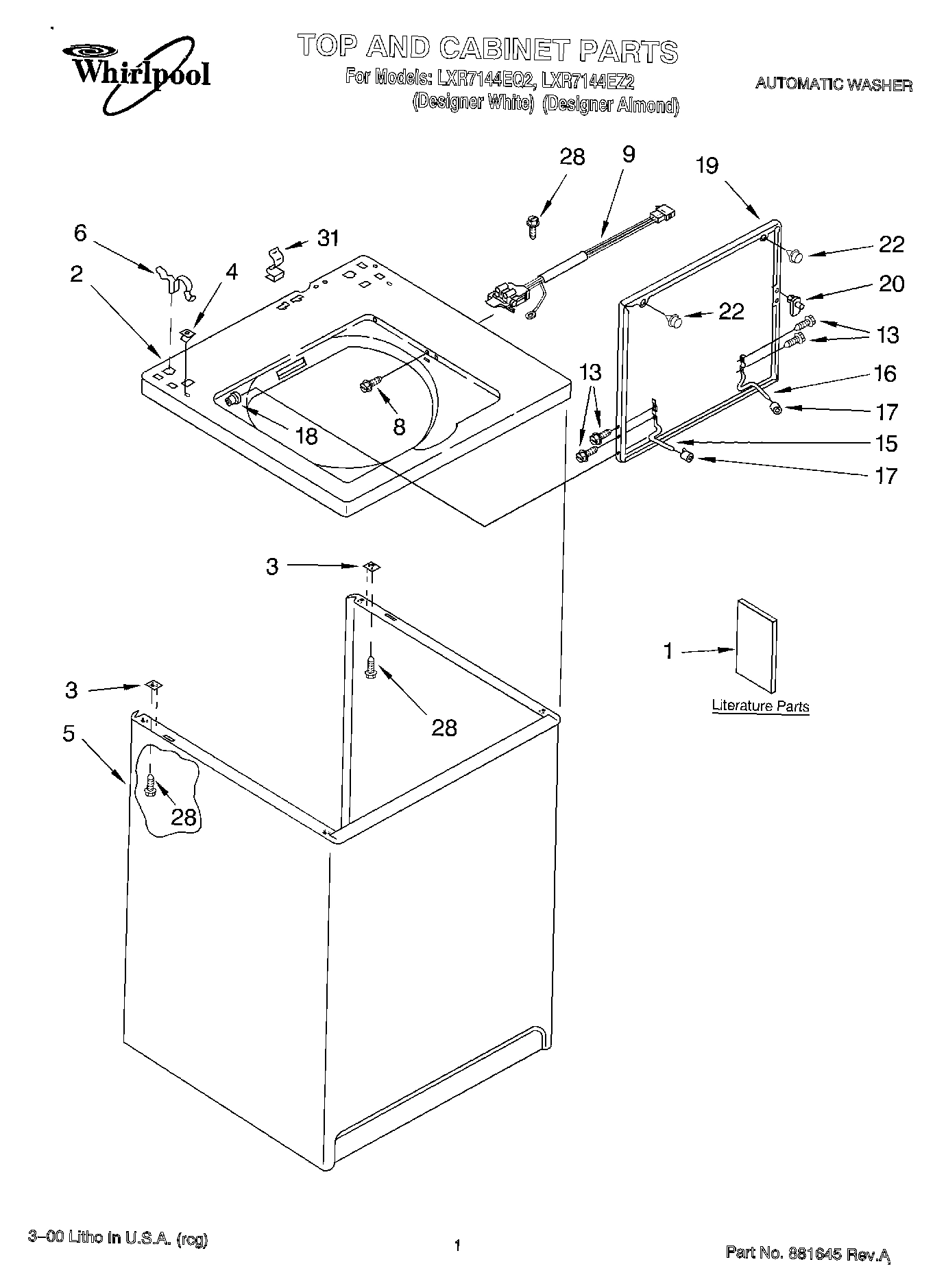 01 - TOP AND CABINET, LITERATURE