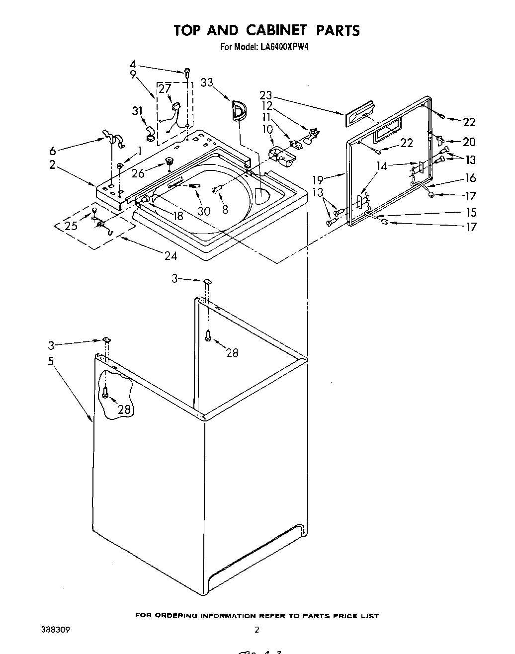 02 - TOP AND CABINET , NOT ILLUSTRATED AND OPTIONAL