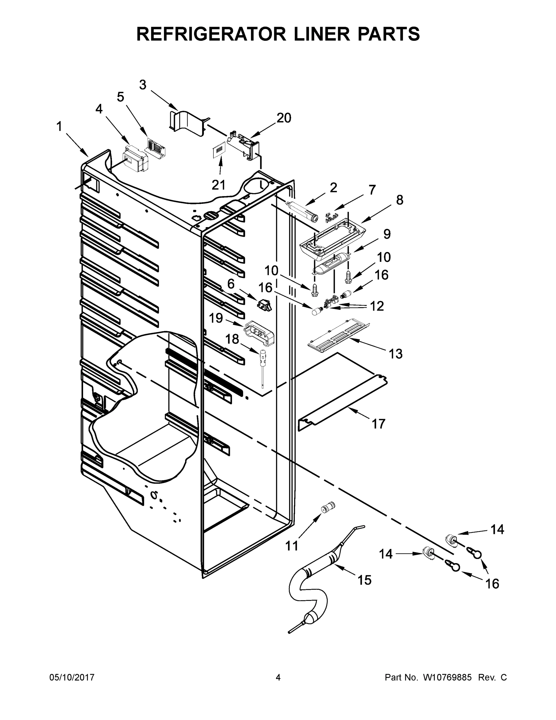 03 - REFRIGERATOR LINER PARTS