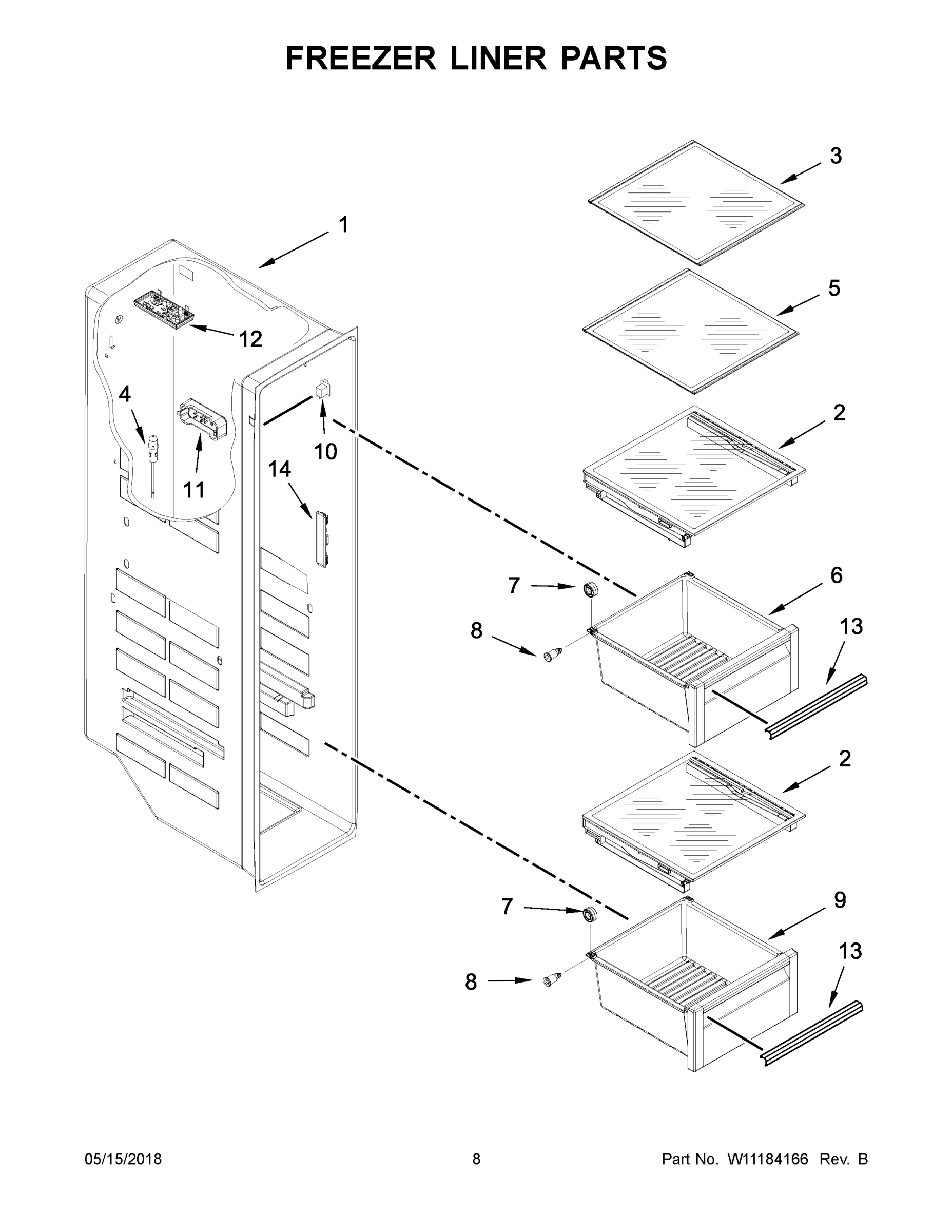 05 - FREEZER LINER PARTS