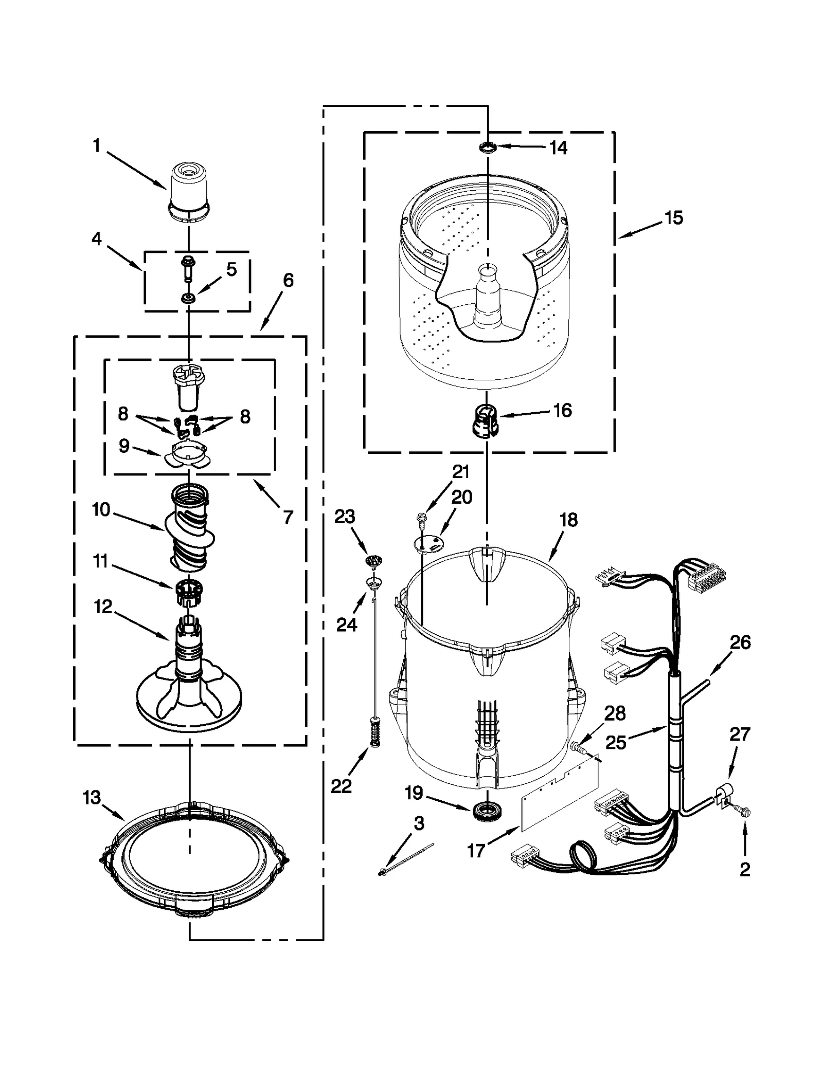 BASKET AND TUB PARTS