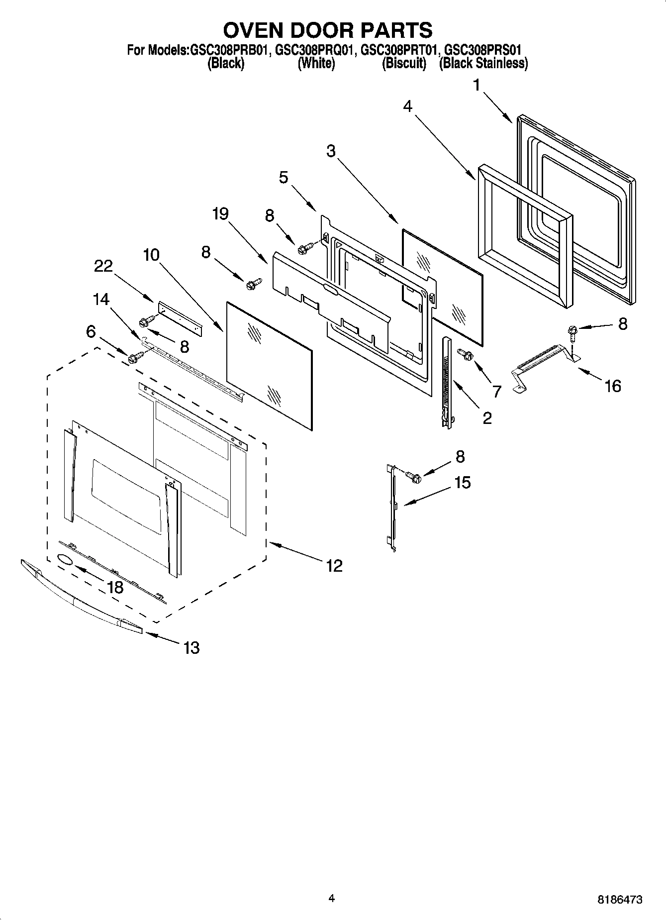 03 - OVEN DOOR PARTS