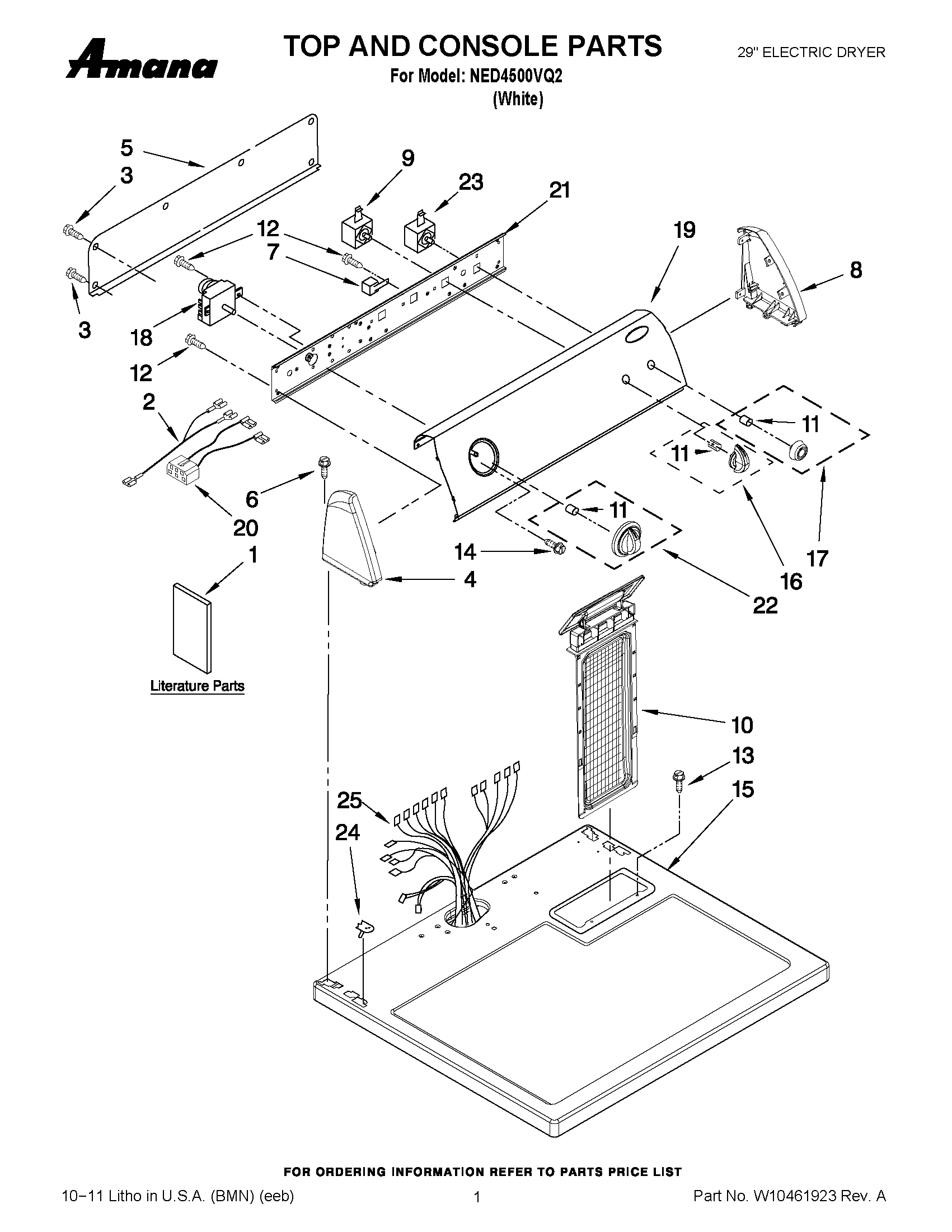 01 - TOP AND CONSOLE PARTS