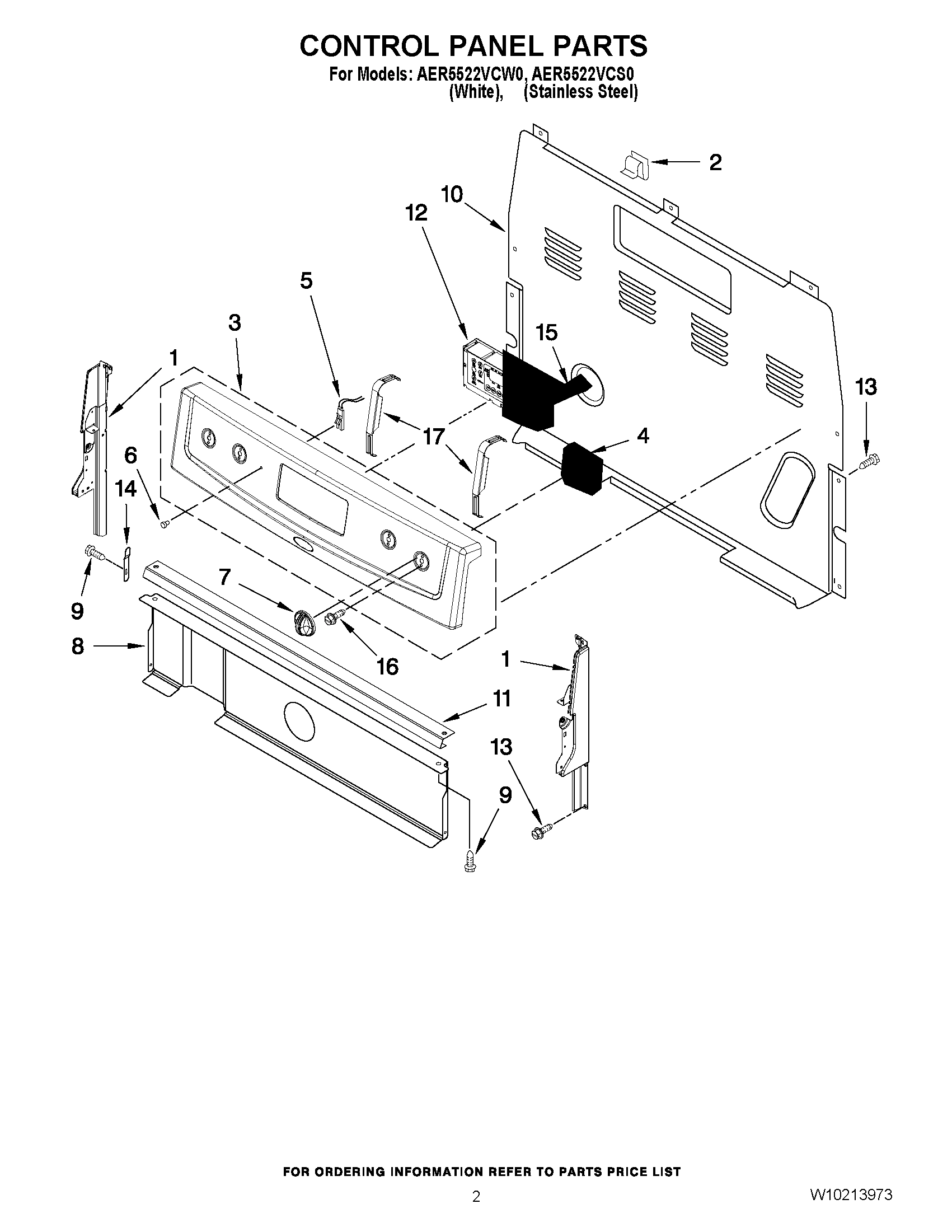 02 - CONTROL PANEL PARTS
