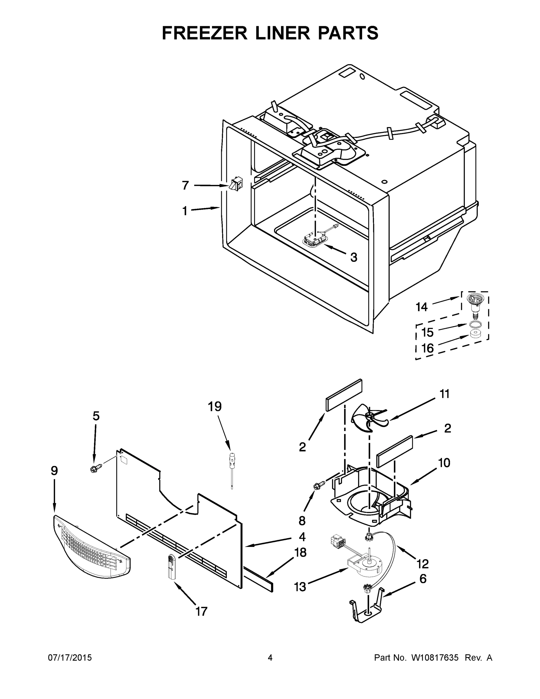 03 - FREEZER LINER PARTS
