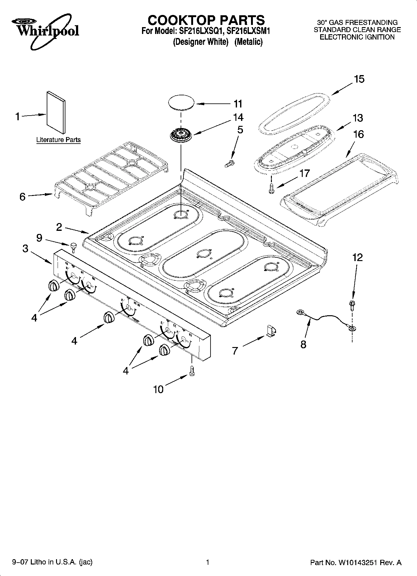 01 - COOKTOP PARTS