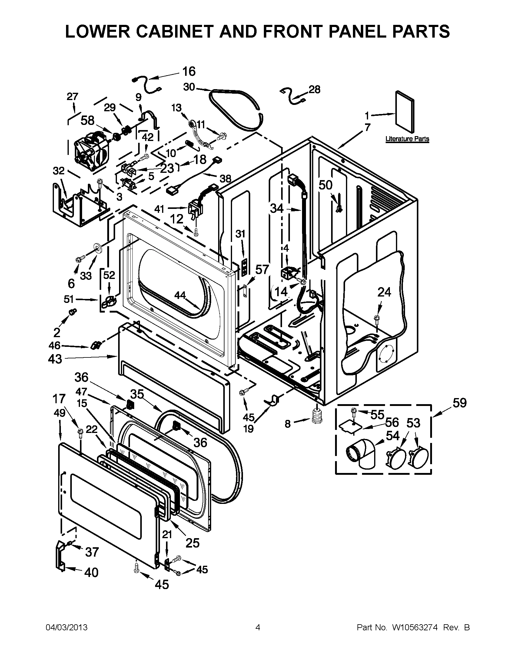 02 - LOWER CABINET AND FRONT PANEL PARTS