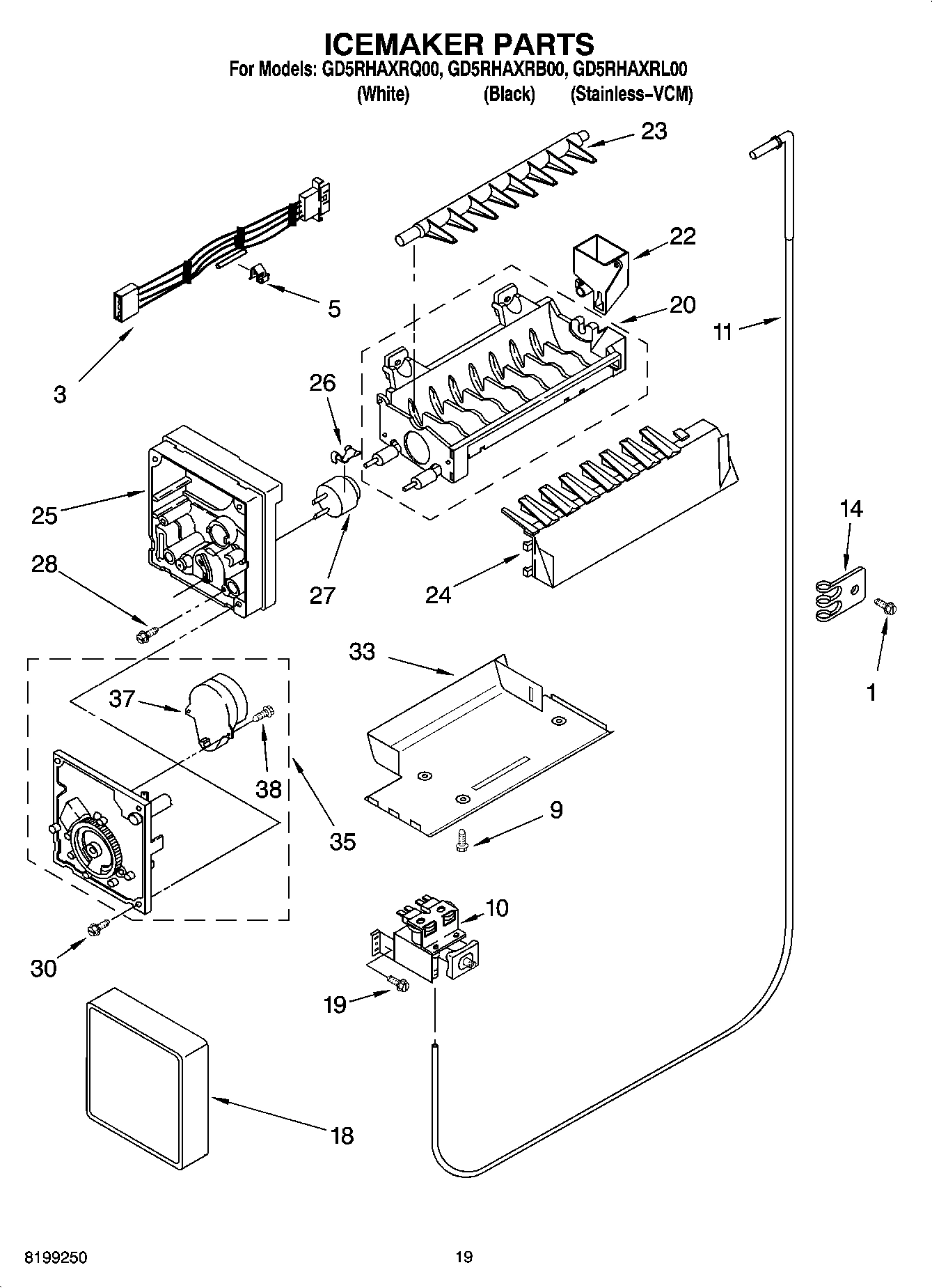 12 - ICEMAKER PARTS