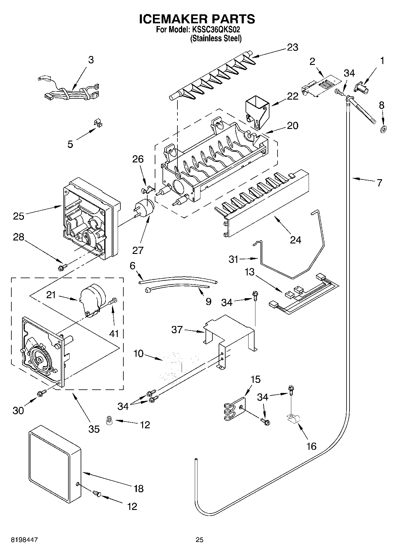 15 - ICEMAKER PARTS