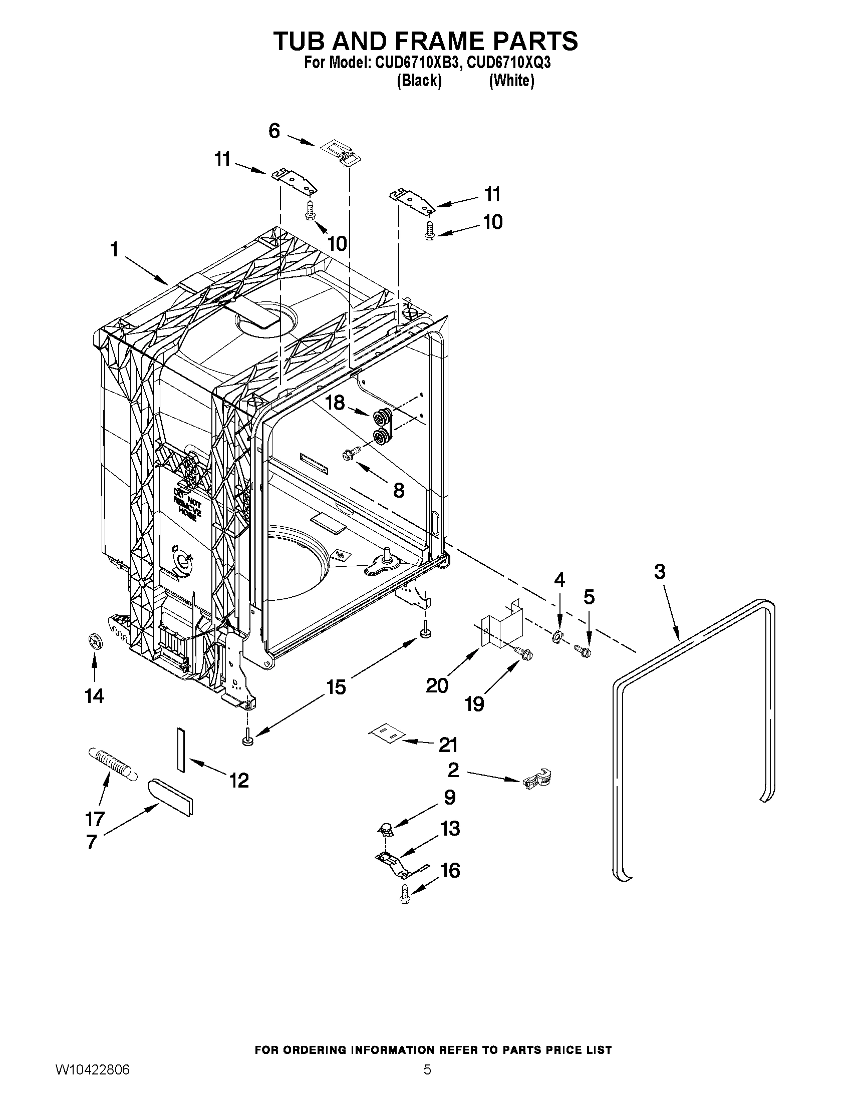 05 - TUB AND FRAME PARTS