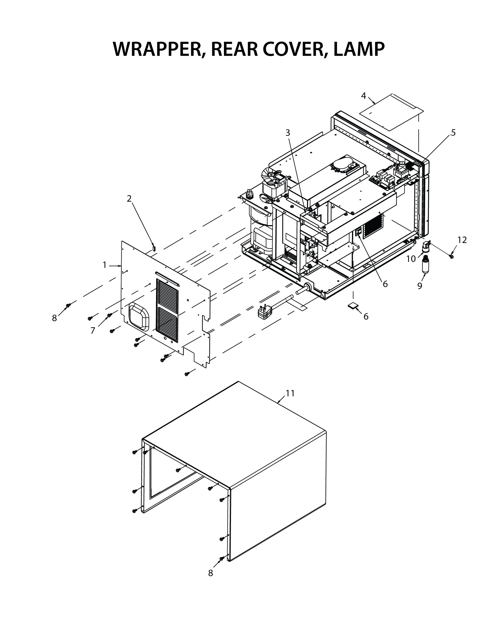 WRAPPER / REAR COVER / LAMP
