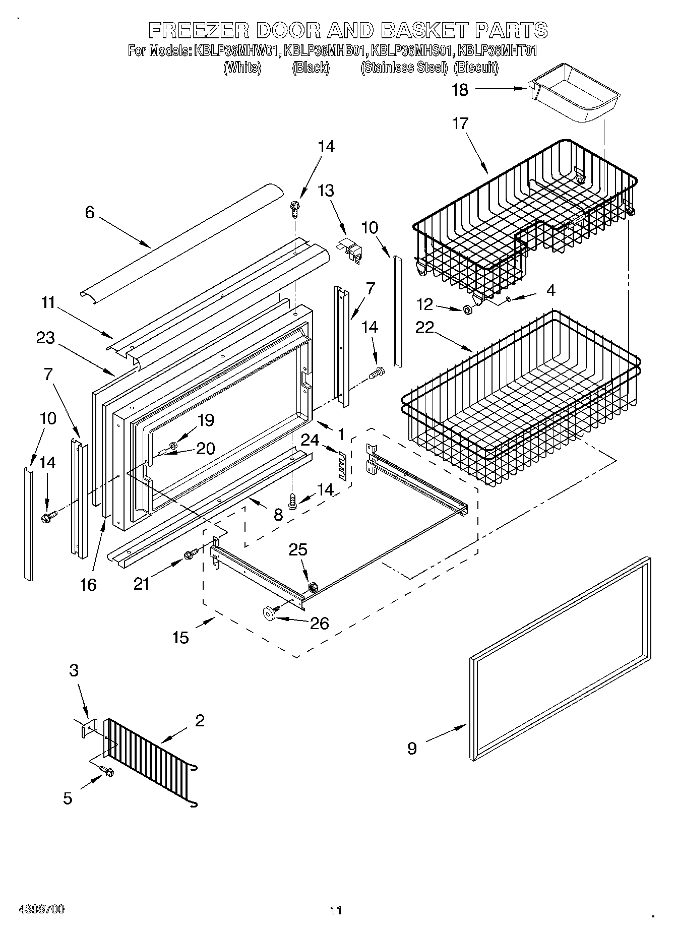 07 - FREEZER DOOR AND BASKET