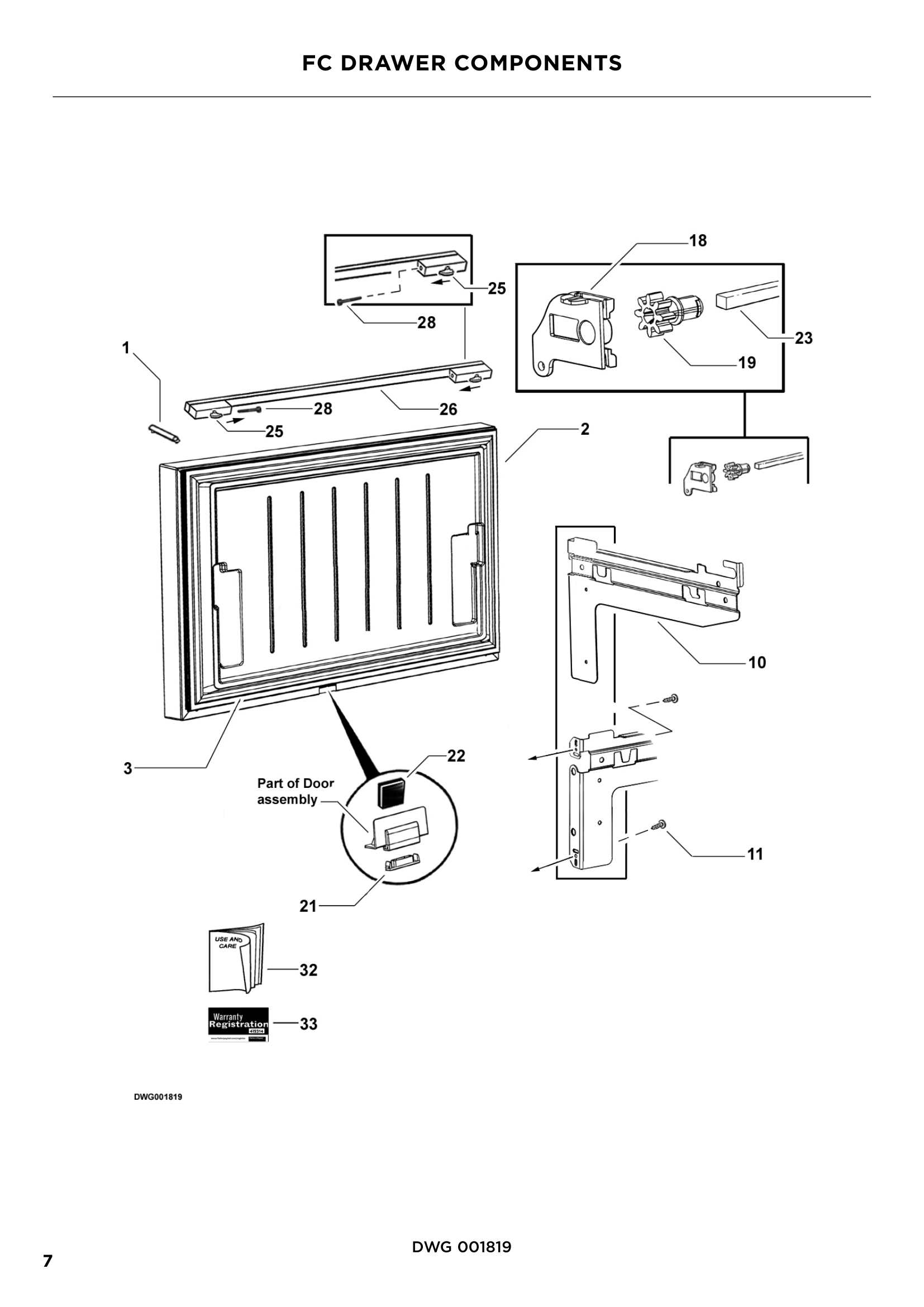 FC DRAWER COMPONENTS
