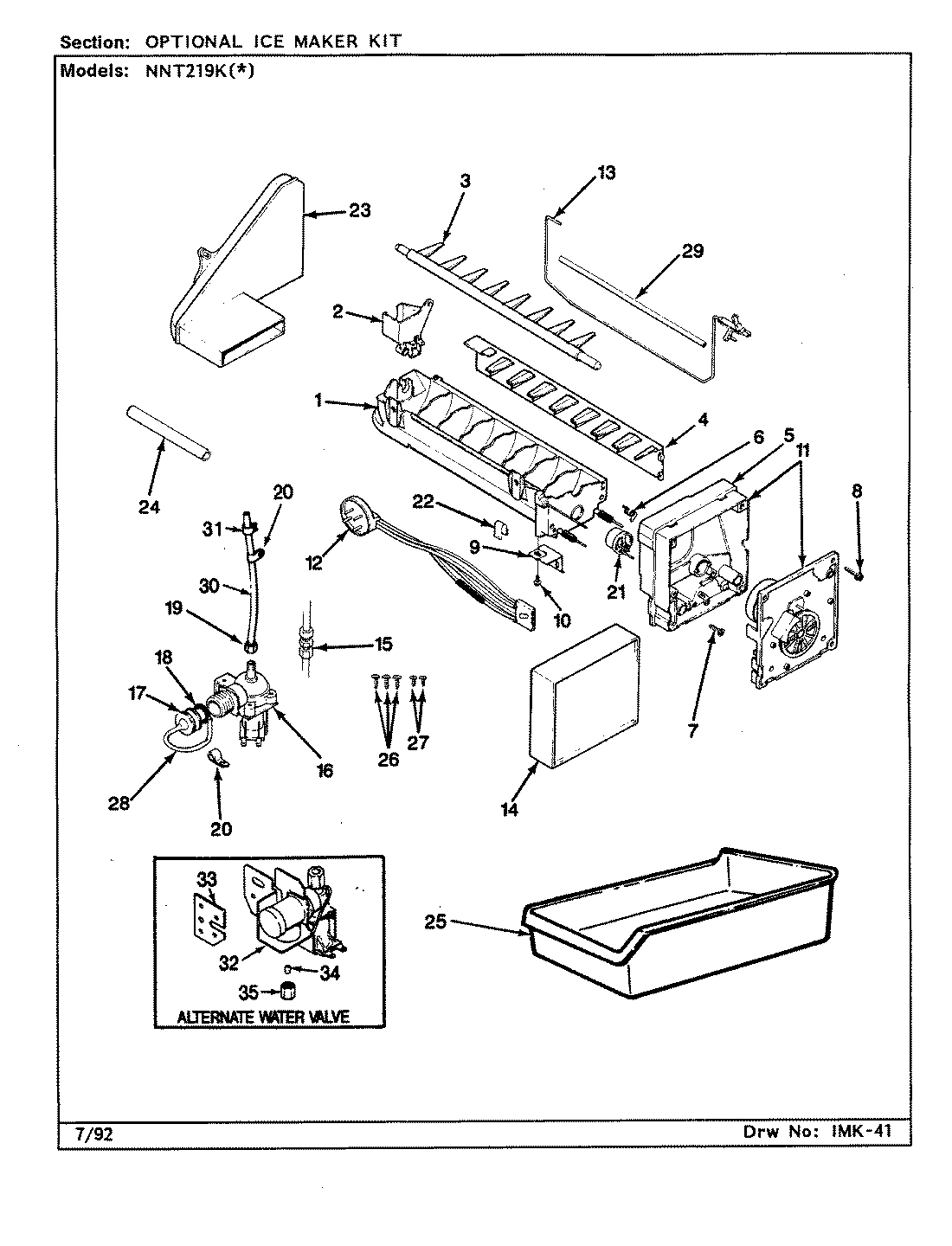 02 - OPTIONAL ICE MAKER KIT