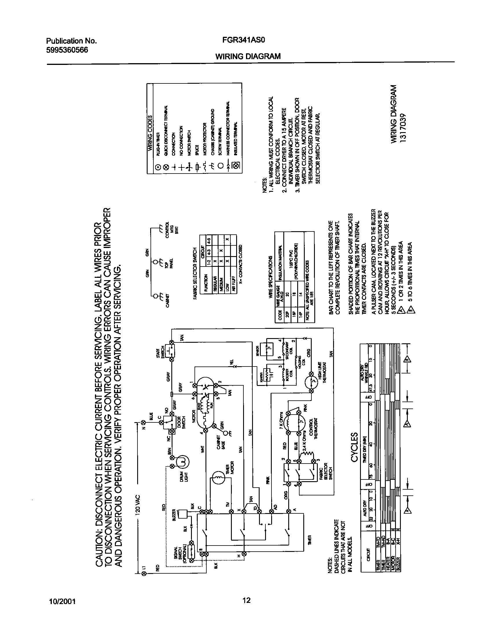 12 - 131703900 WIRING DIAGRAM