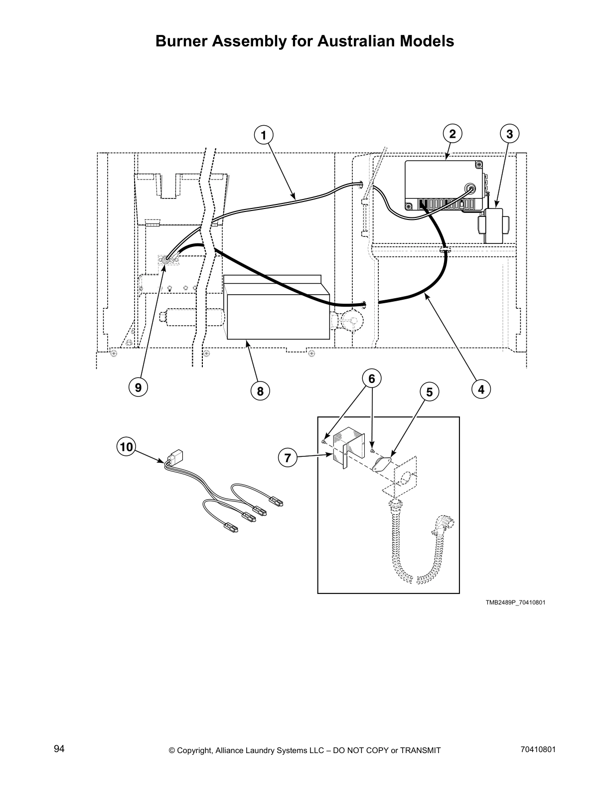 Burner Assembly for Australian Models