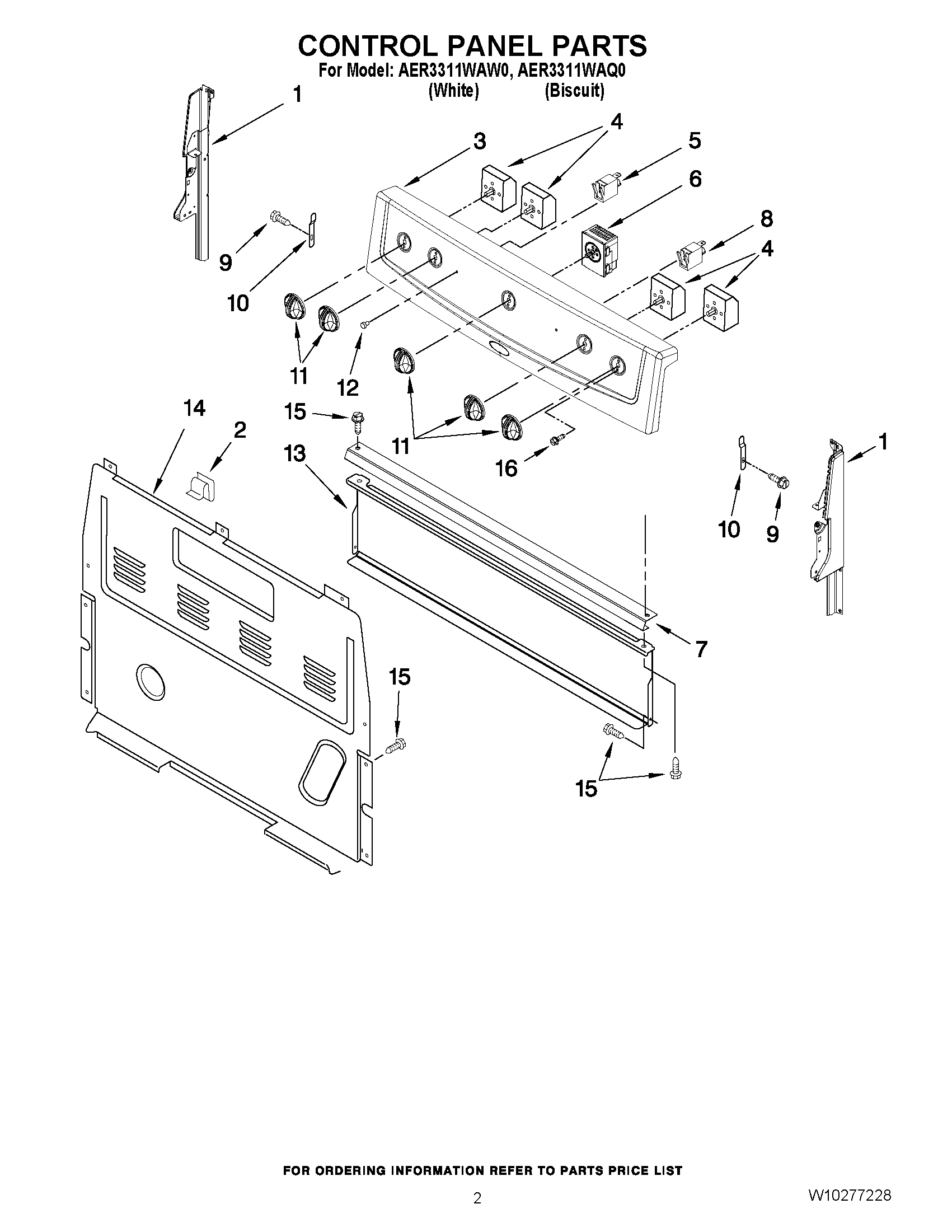 02 - CONTROL PANEL PARTS