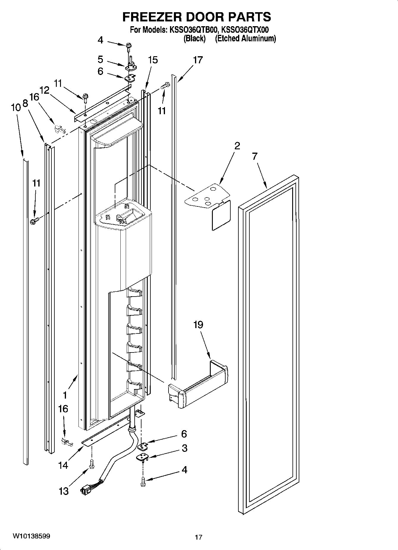 11 - FREEZER DOOR PARTS