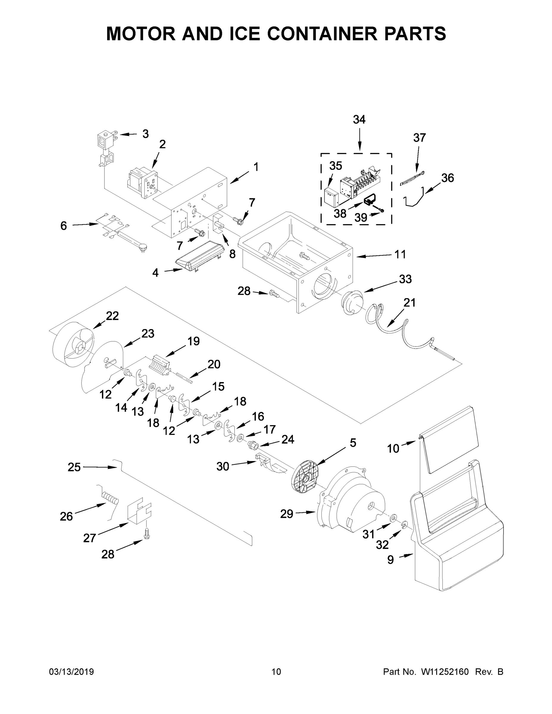 06 - MOTOR AND ICE CONTAINER PARTS
